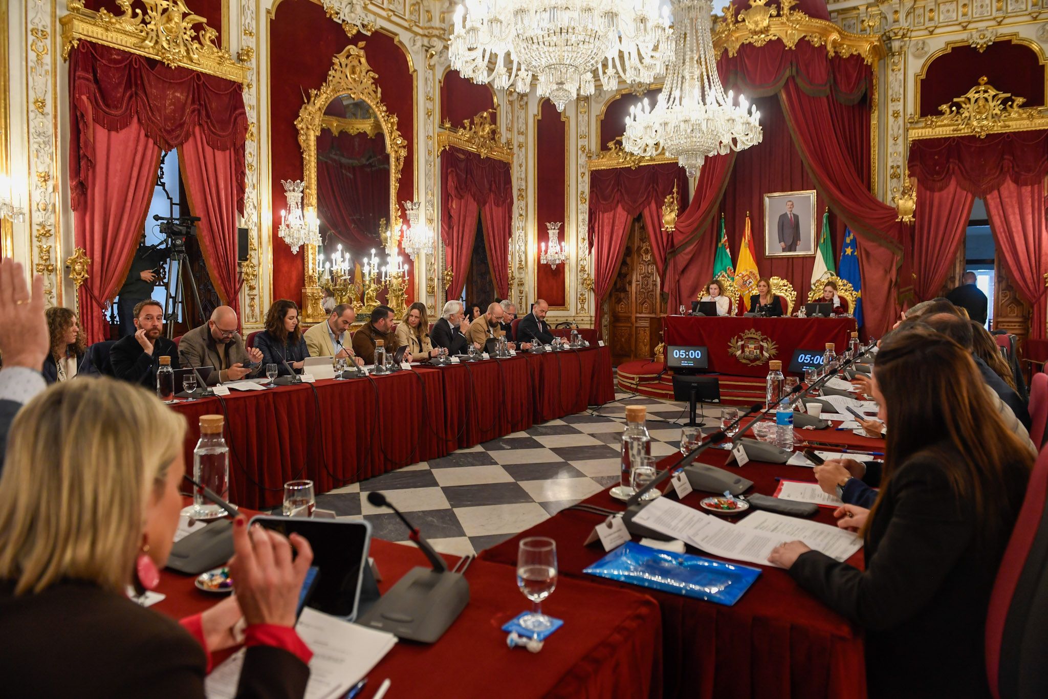 Un momento del pleno de la Diputación de Cádiz celebrado este 18 de marzo