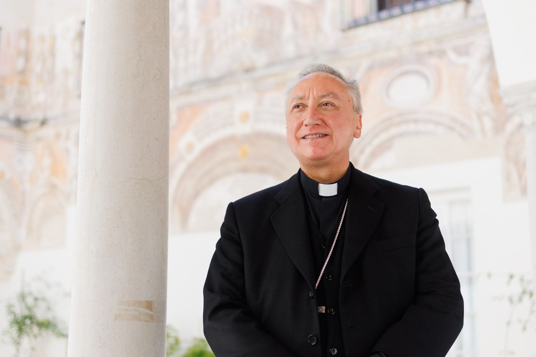 José Rico Pavés, obispo de Jerez, en el palacio Bertemati, la Casa De la Iglesia.