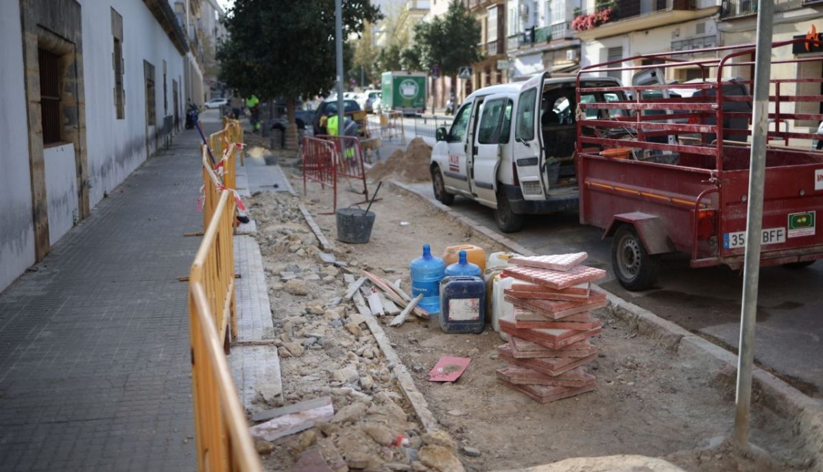 obras porvenir acerados centro jerez