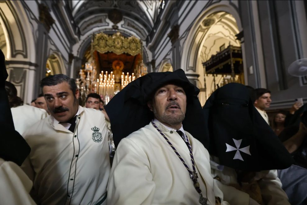 Antonio Banderas en la Semana Santa de Málaga.