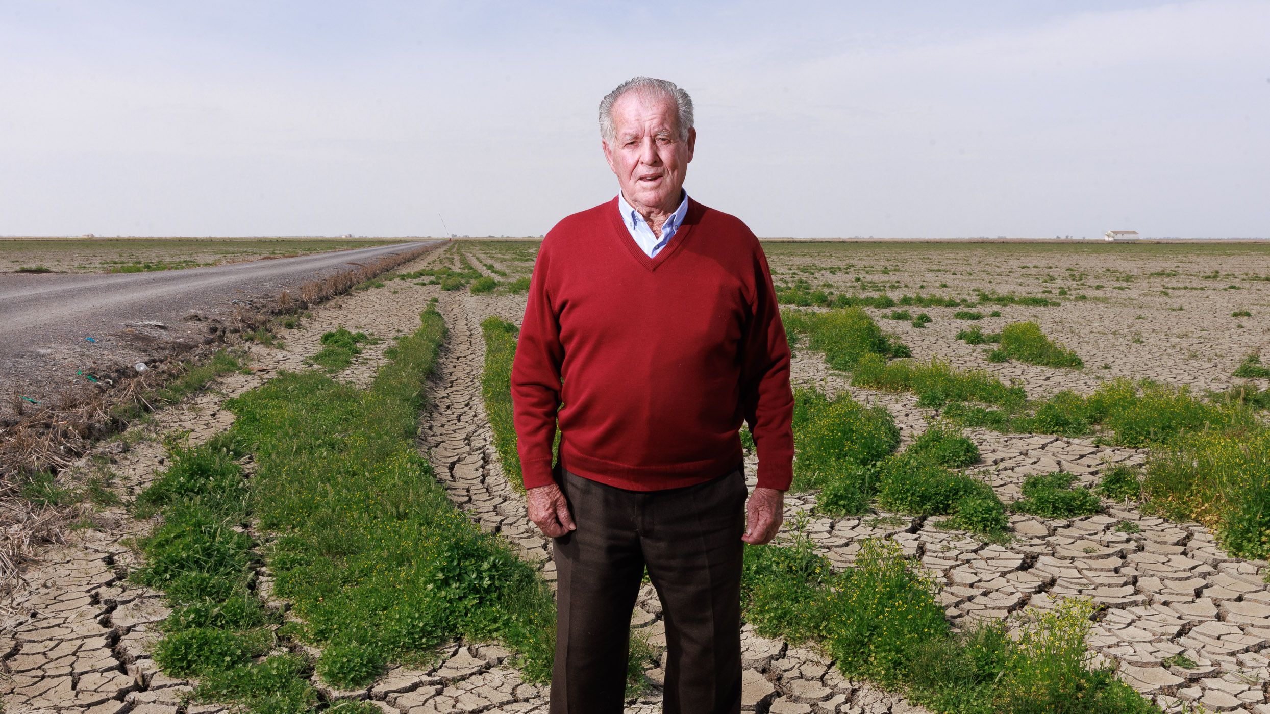 Manuel Condán, el sevillano de Los Palacios y Villafranca que se ha jubilado con 84 años de su trabajo en esta inmensa marisma.