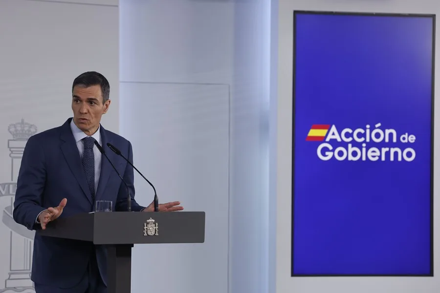 Comparecencia de Pedro Sánchez este viernes para anunciar las medidas anticrisis.