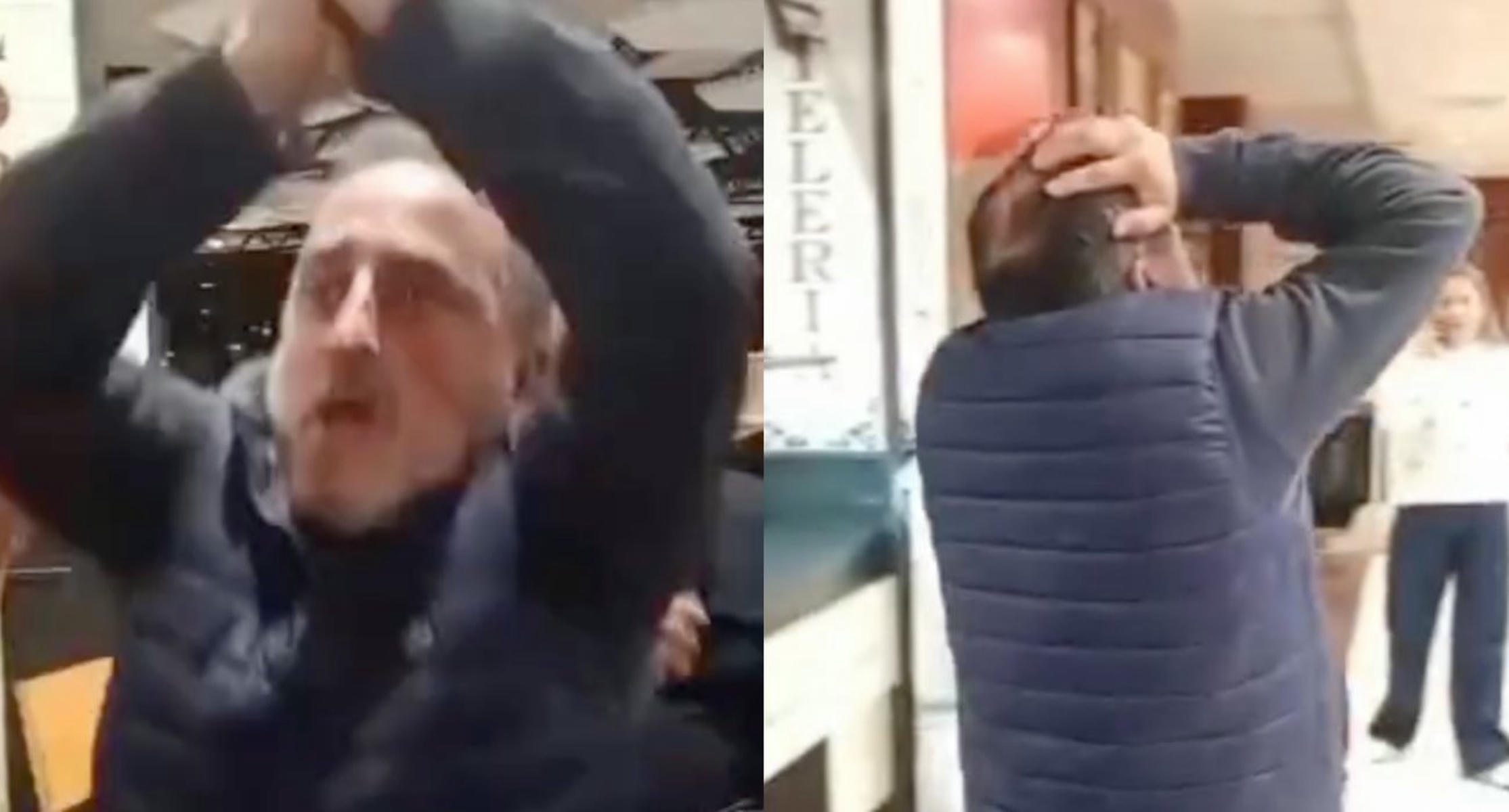 José Antonio, vendedor de la ONCE, celebrando los premios.