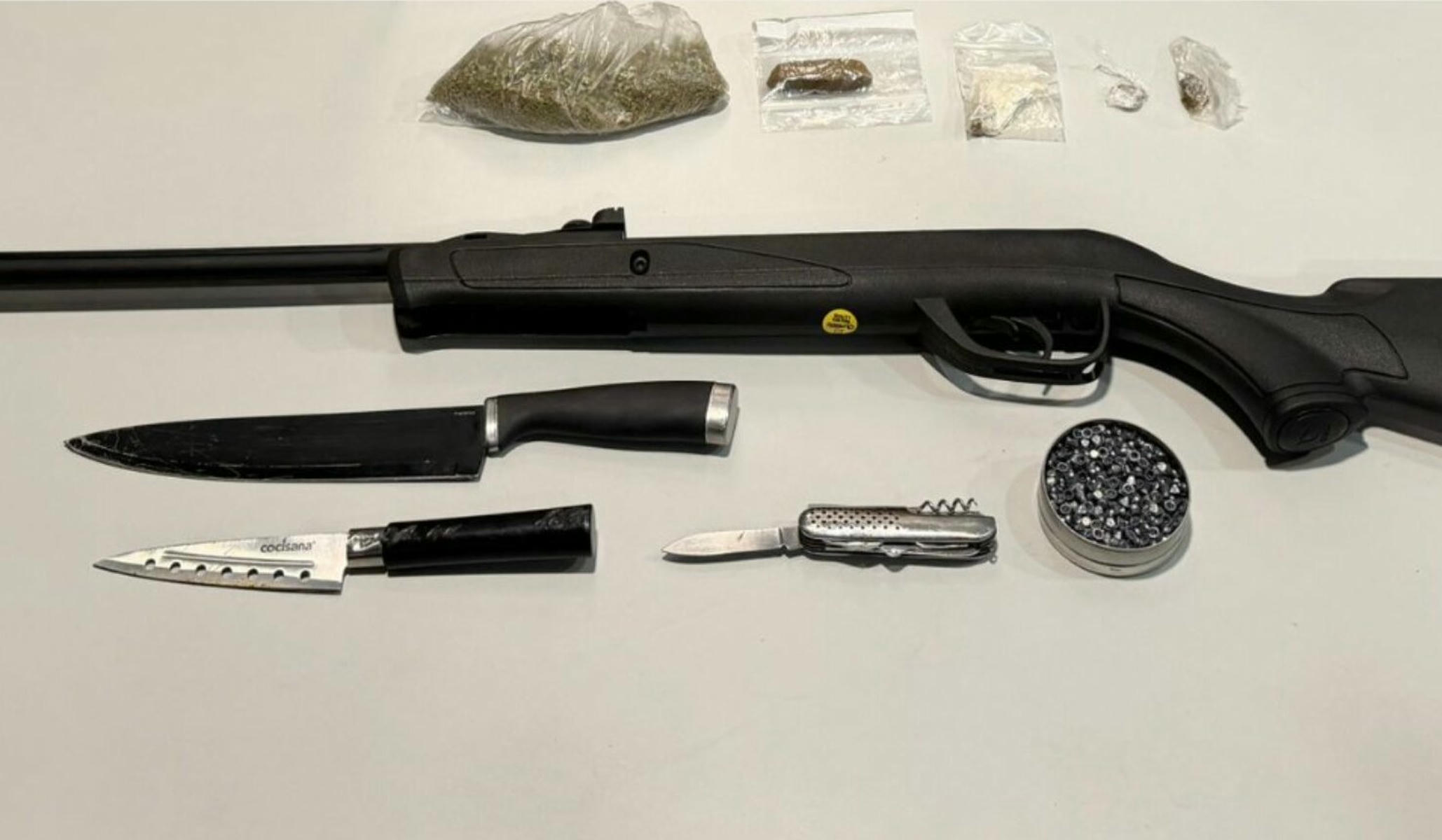 Armas incautadas por el Grupo Apoyo y Reacción de Policía Local de Sevilla