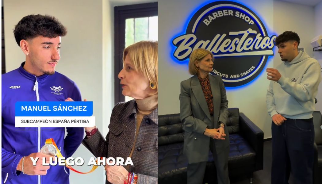 María José García Pelayo junto a los jóvenes talentos, José Ballesteros y Manuel Sánchez