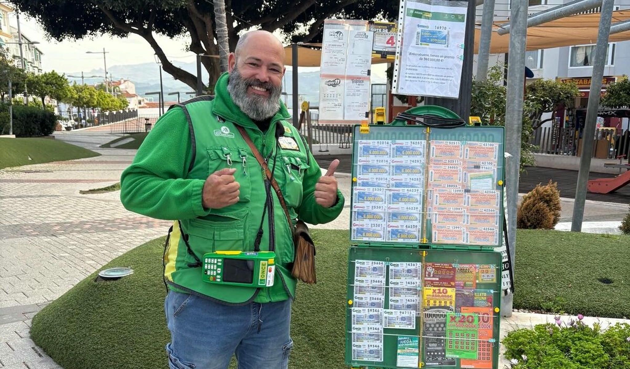 El vendedor del Sorteo de la ONCE que ha dejado casi 2 millones de euros entre Álora y Campanillas