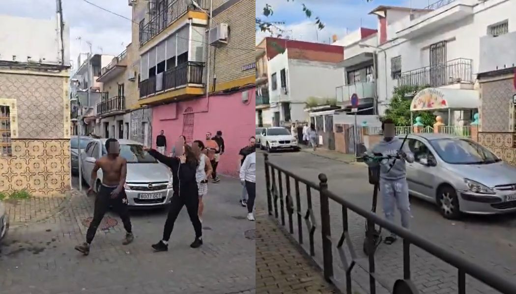 Imágenes del altercado en la zona de La Plata de Sevilla