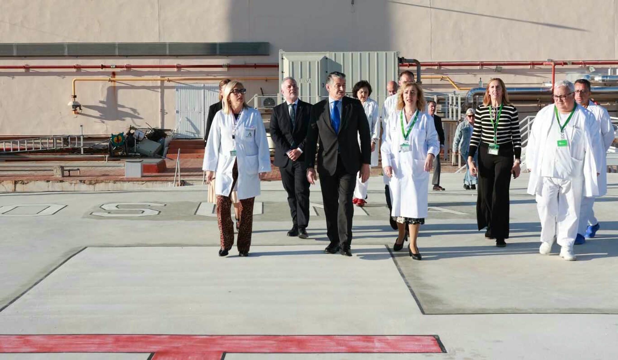 Antonio Sanz presente en la inauguración del Heliperto del Hospital de Osuna
