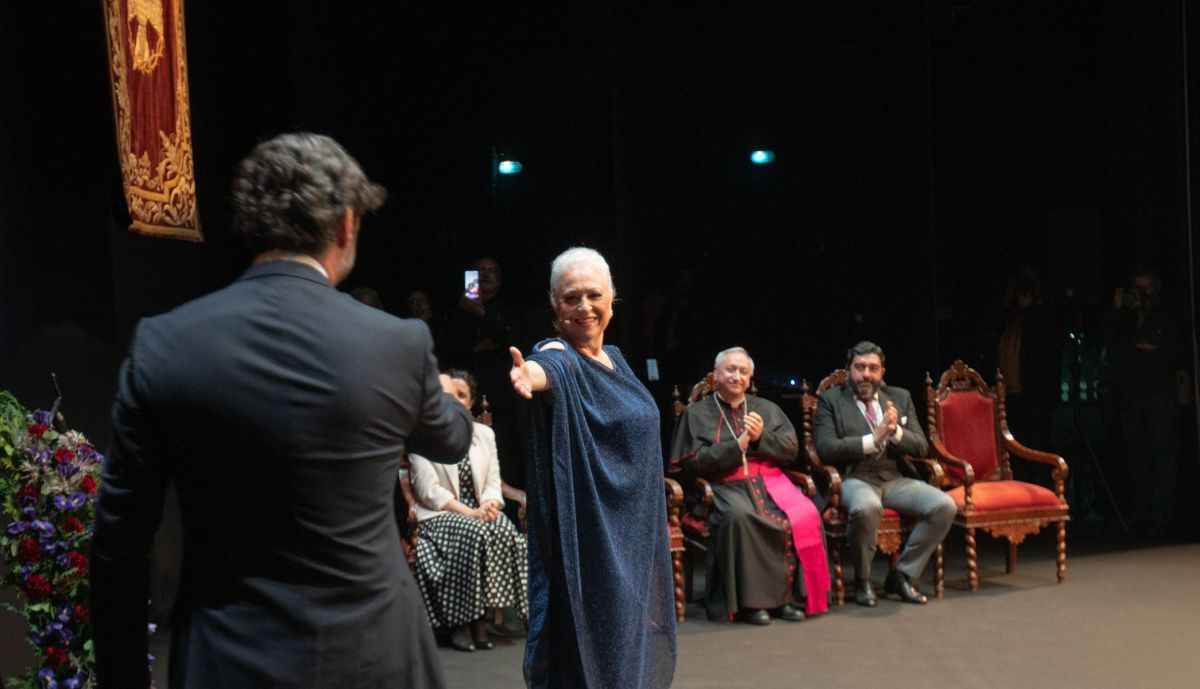 Edu Peña y Méndez al terminar la plegaria.