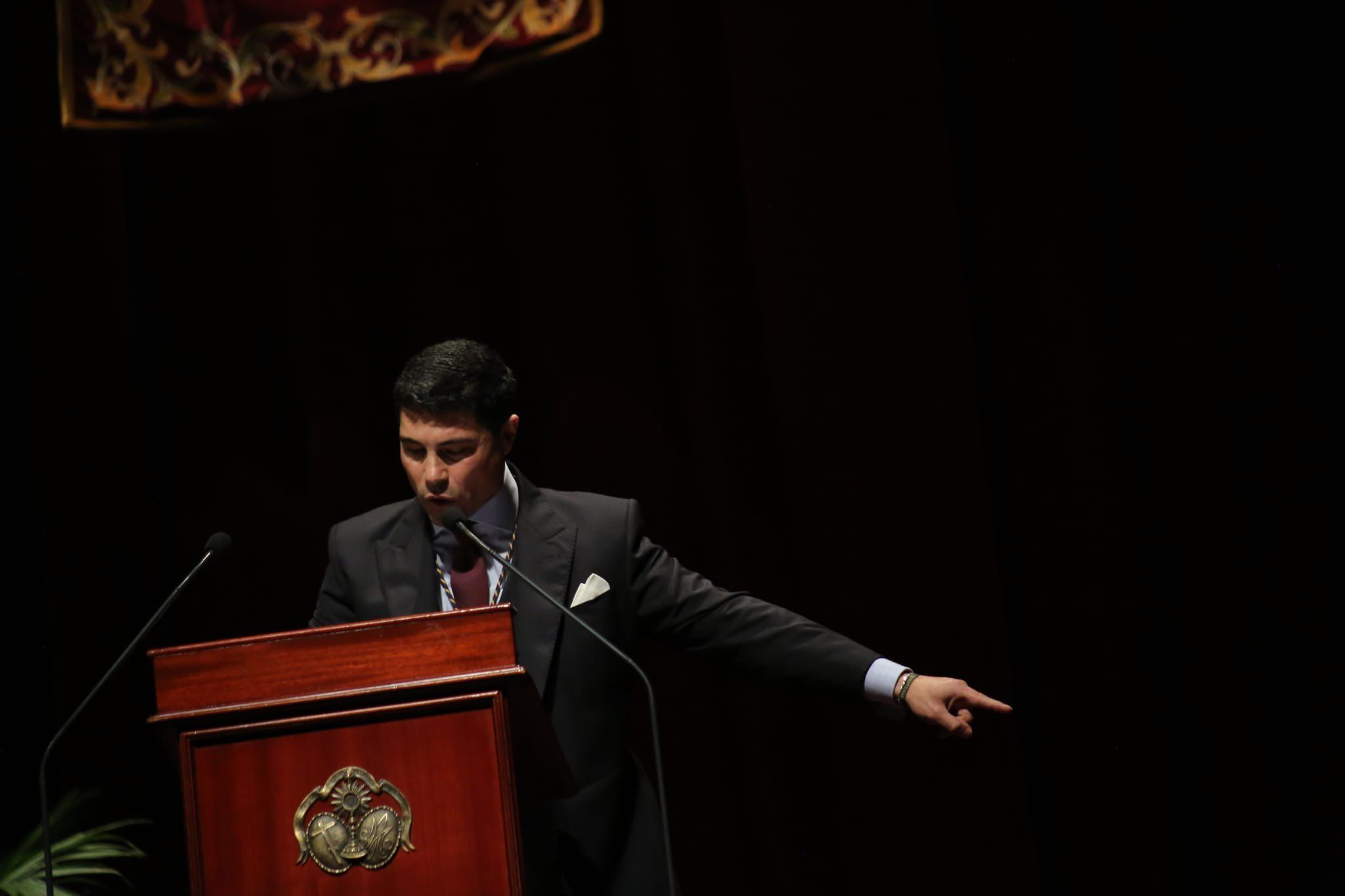 José Antonio Rodríguez durante el pregón. José Antonio Rodríguez durante el pregón.