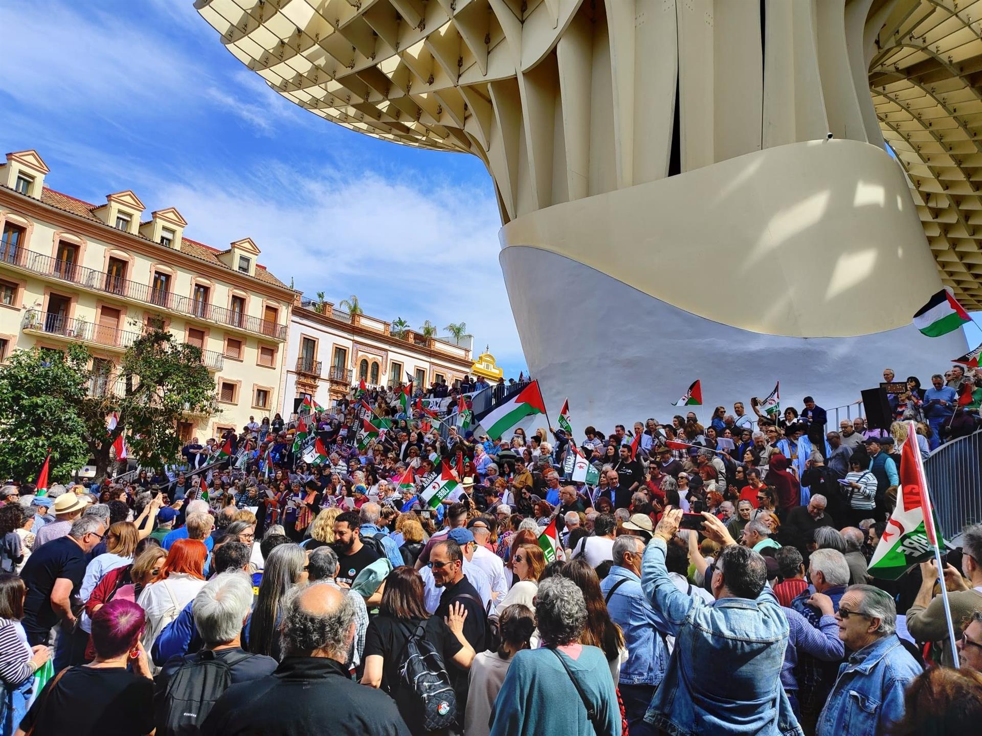 Concentración por la paz en Oriente Medio. Concentración por la paz en Oriente Medio.