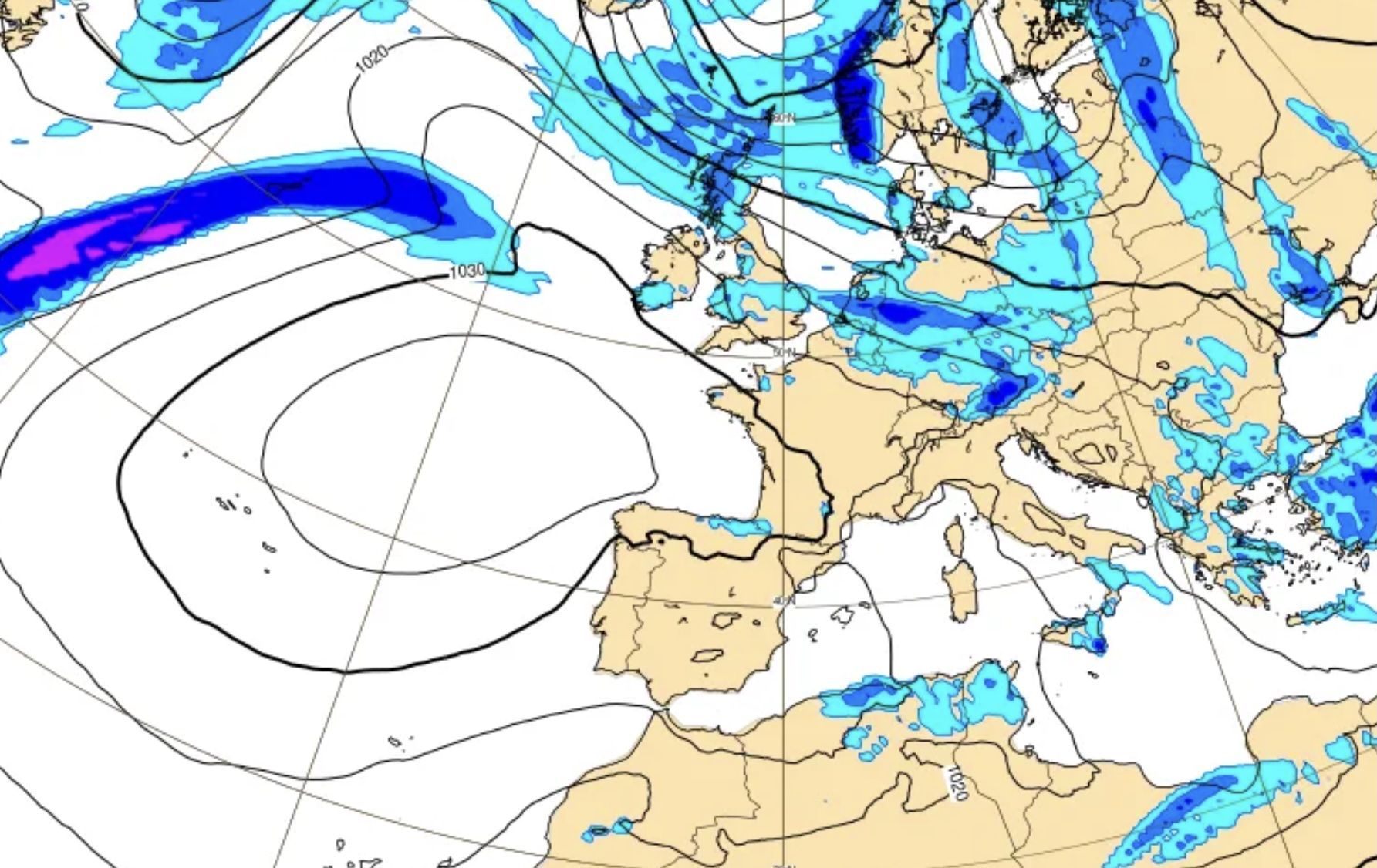 El mapa de precipitación para el Martes Santo no deja muchas dudas: la Península aparece en blanco, sin lluvia prevista. Las manchas azules se quedan lejos. Modelo ECMWF El mapa de precipitación para el Martes Santo no deja muchas dudas: la Península aparece en blanco, sin lluvia prevista. Las manchas azules se quedan lejos. Modelo ECMWF