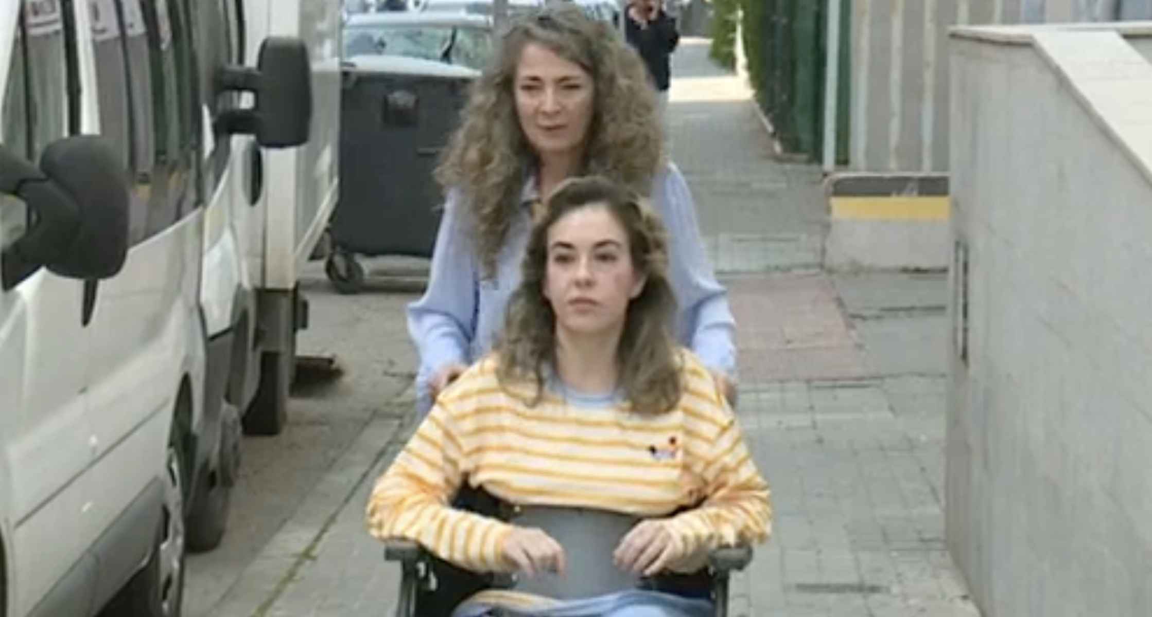 Amalia, a su salida del hospital.