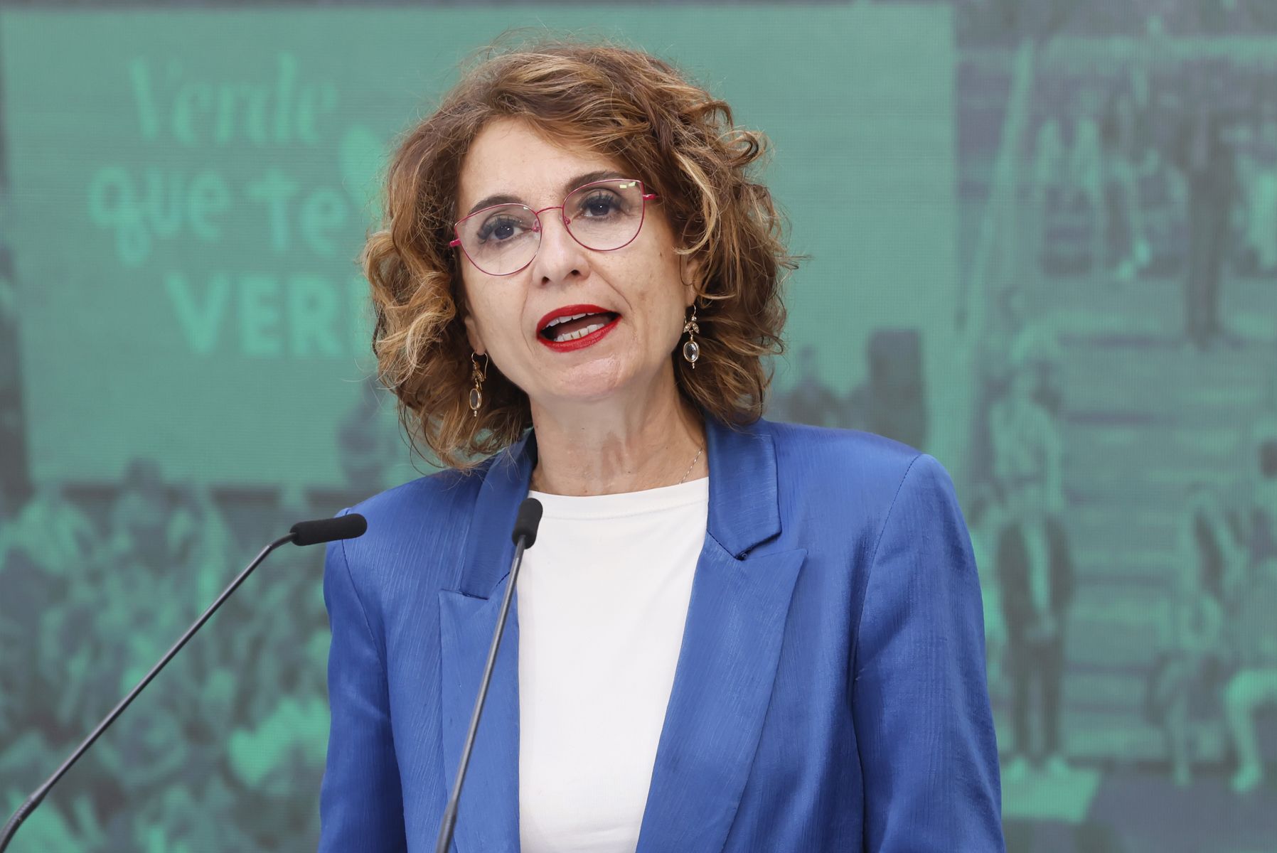 Montero, en rueda de prensa, este martes.