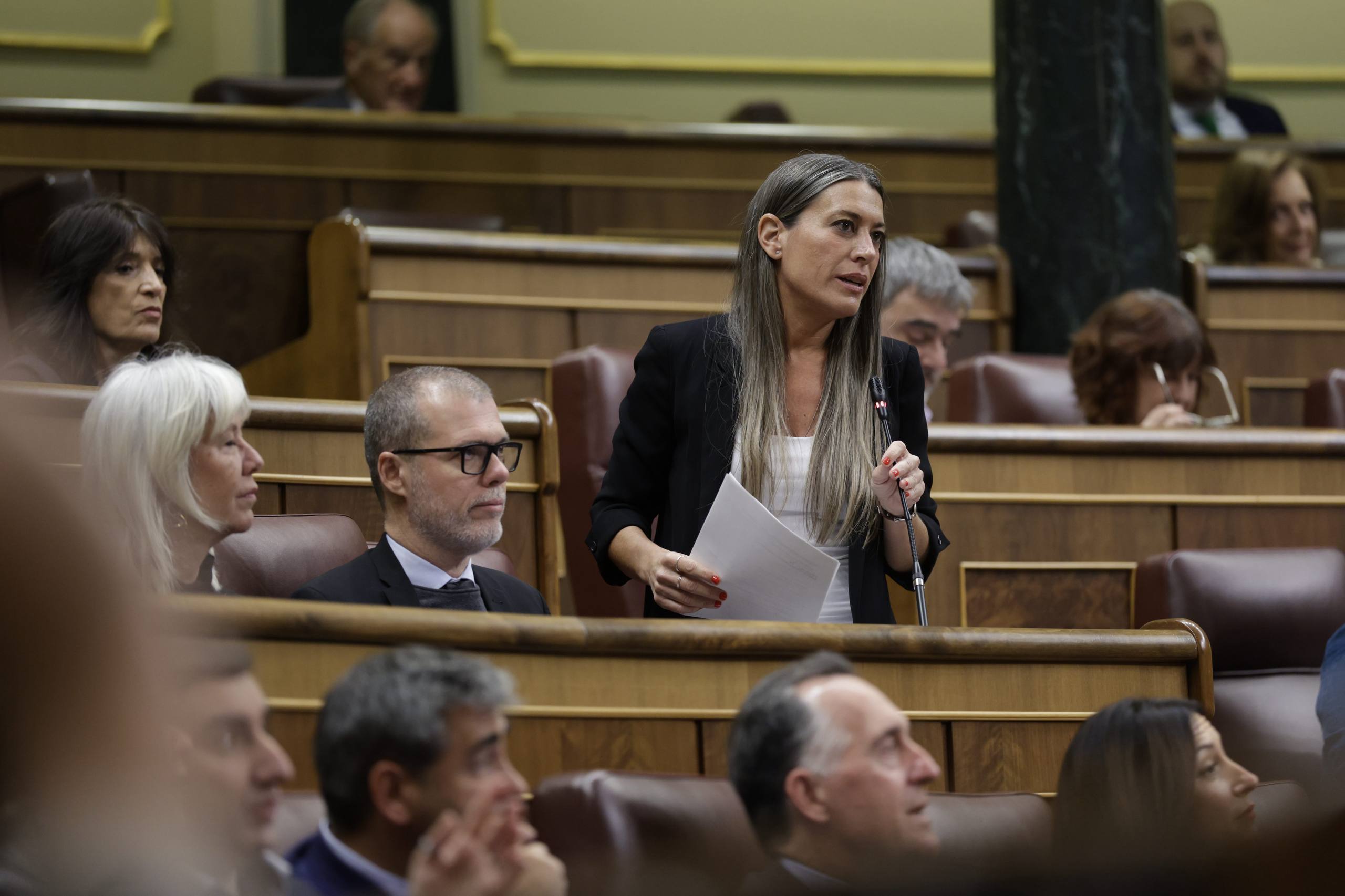 Miriam Nogueras, portavoz de Junts, en una reciente intervención en el Congreso.