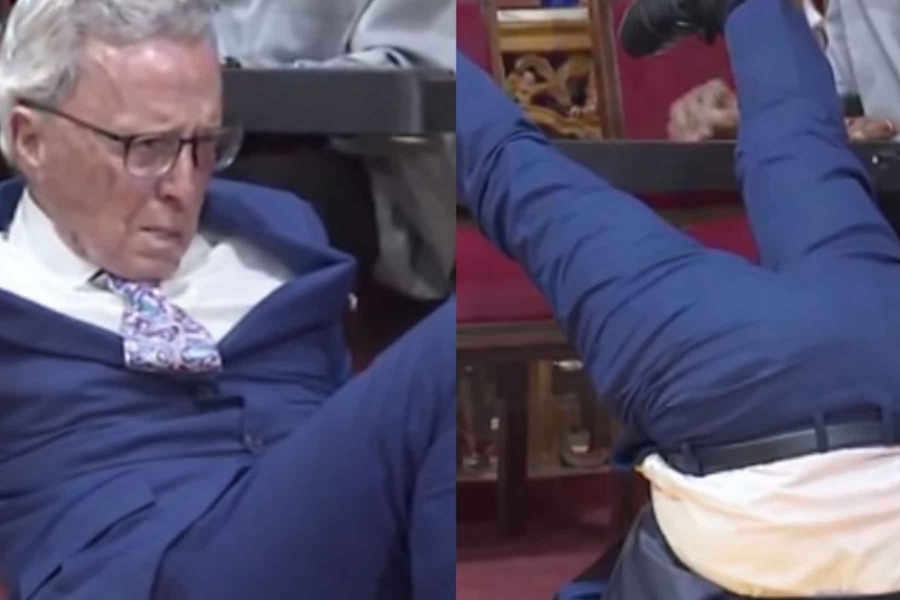 El surrealista baile de Ortega Cano.   FOTOS: DIEZ MINUTOS