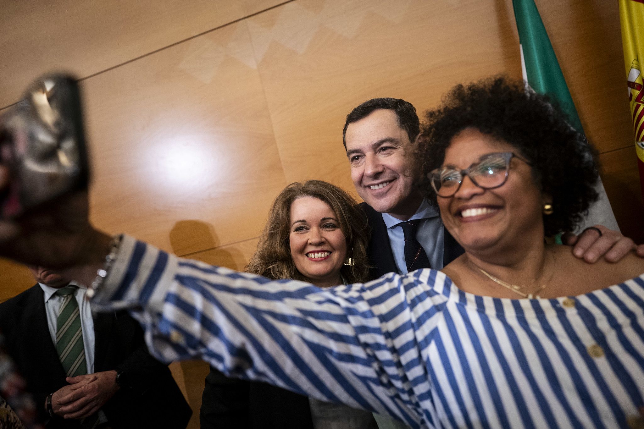 Moreno, en la entrega de los premios Meridiana en Granada, este marte.s