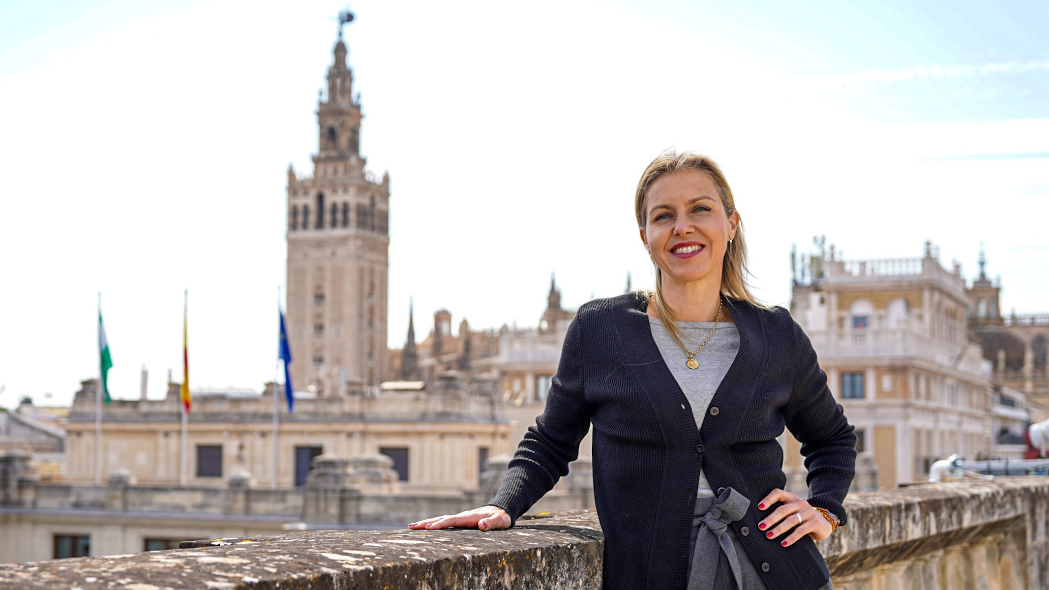 Cristina Peláez, portavoz de Vox en el Ayuntamiento de Sevilla, fotografiada en días pasados tras la entrevista con lavozdelsur.es.