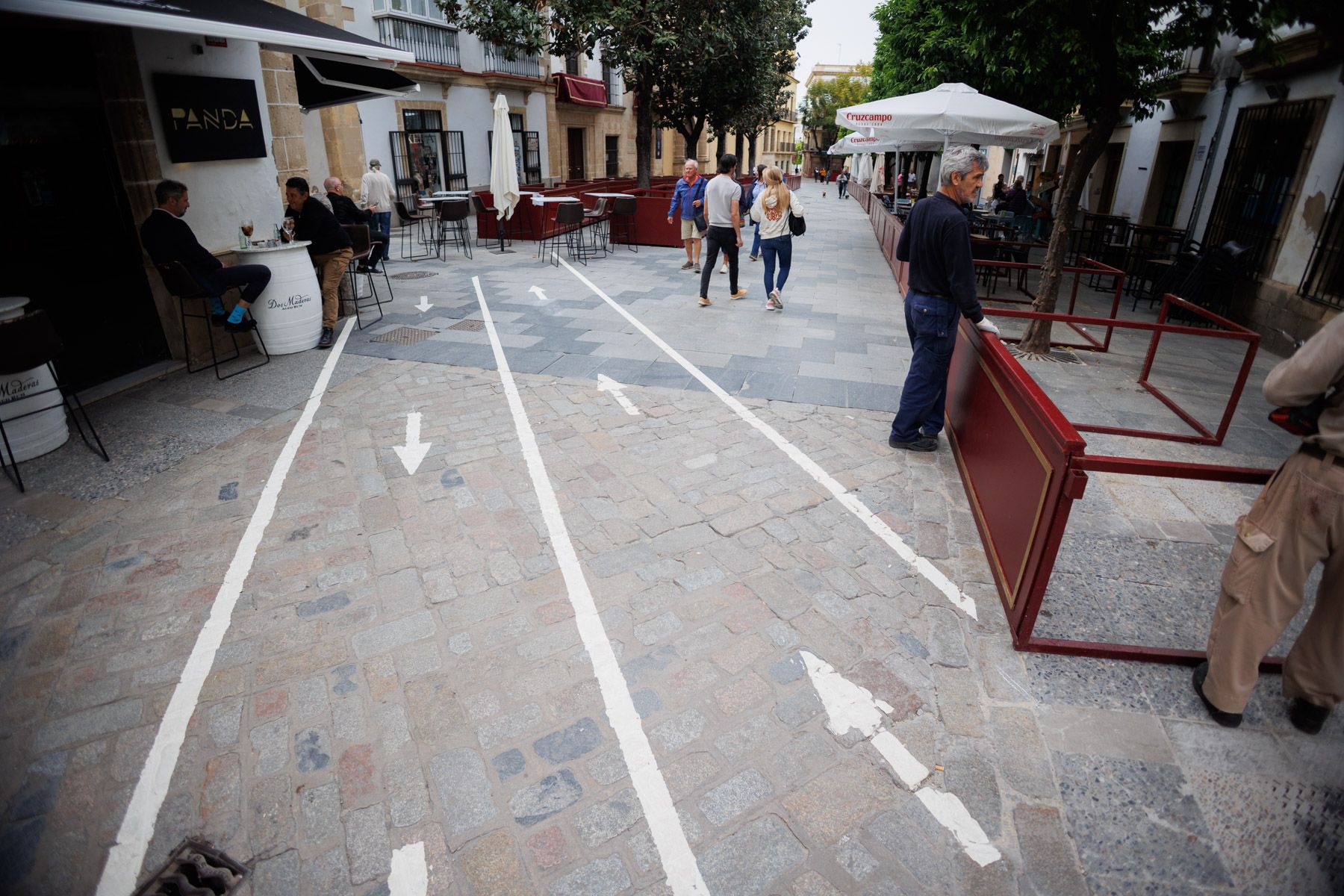 Paso de peatones el pasado año situado en la calle Consistorio.