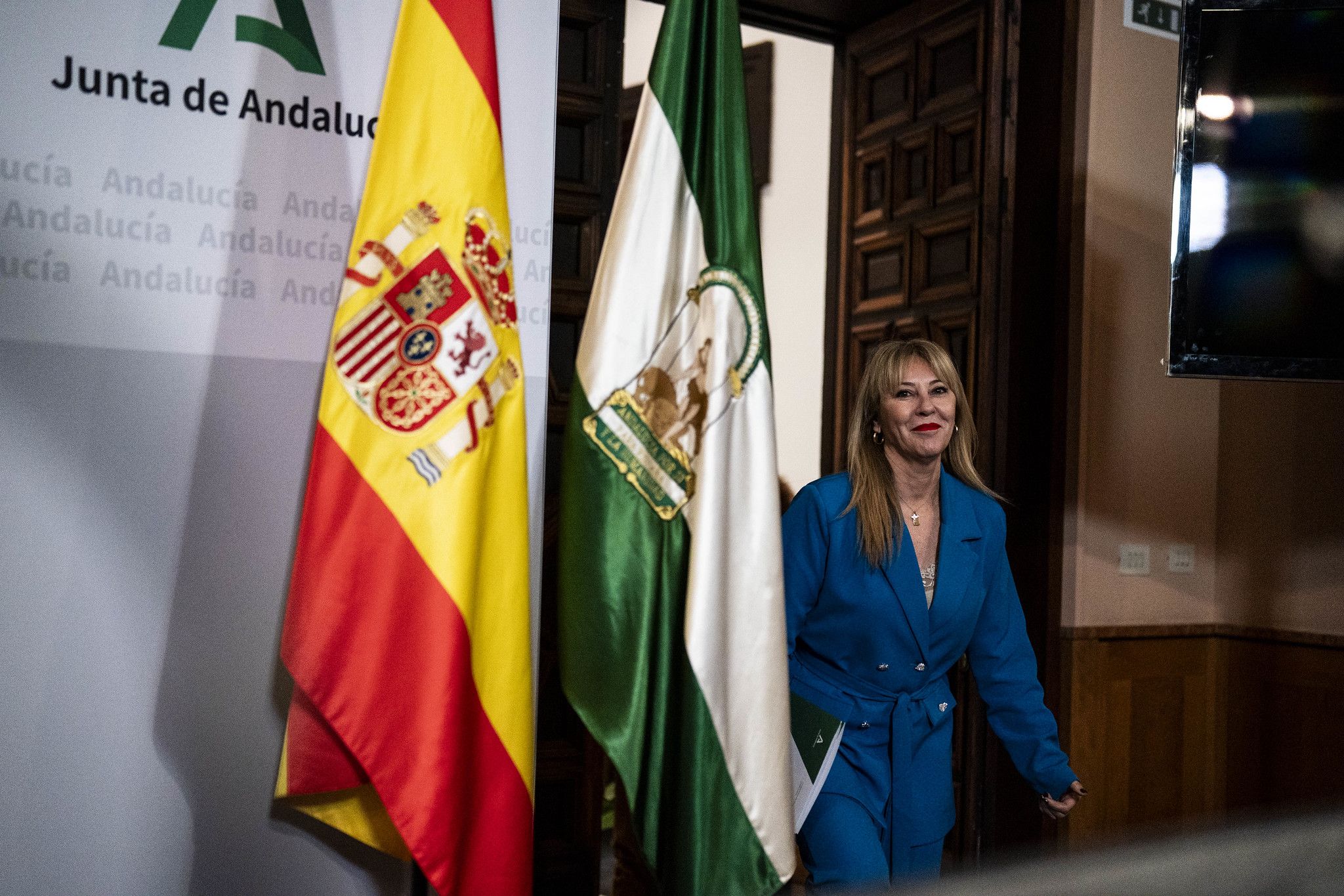 La consejera portavoz, Carolina España, este miércoles. La consejera portavoz, Carolina España, este miércoles.