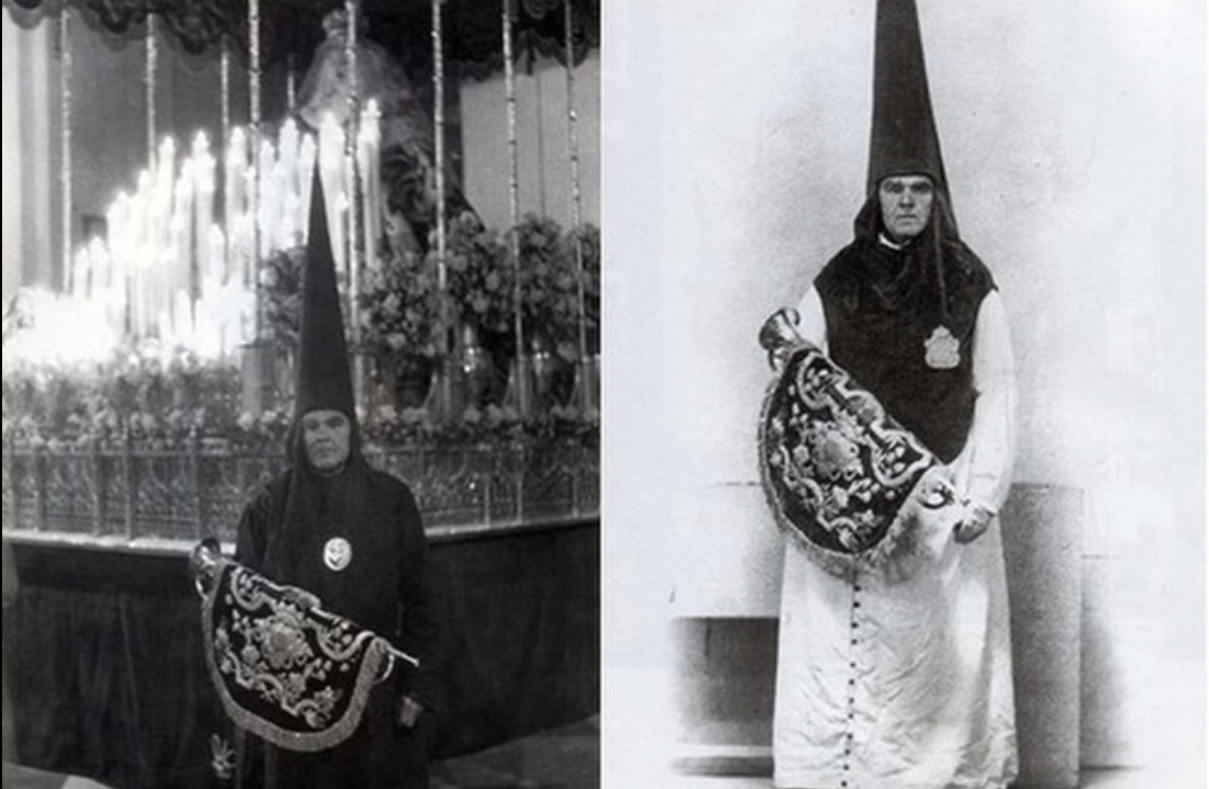 Imagen de archivo de la hermandad con los últimos hermanos que tocaban la trompeta. Imagen de archivo de la hermandad con los últimos hermanos que tocaban la trompeta.