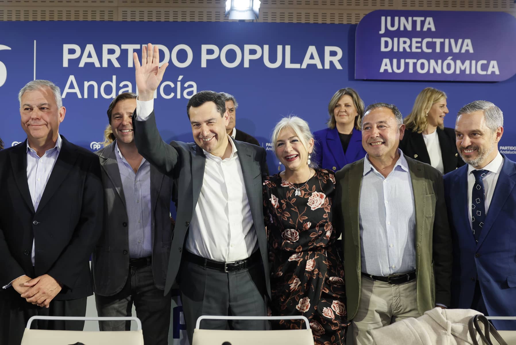 Juanma Moreno, este miércoles, en la Junta Directiva del PP A. Juanma Moreno, este miércoles, en la Junta Directiva del PP A.