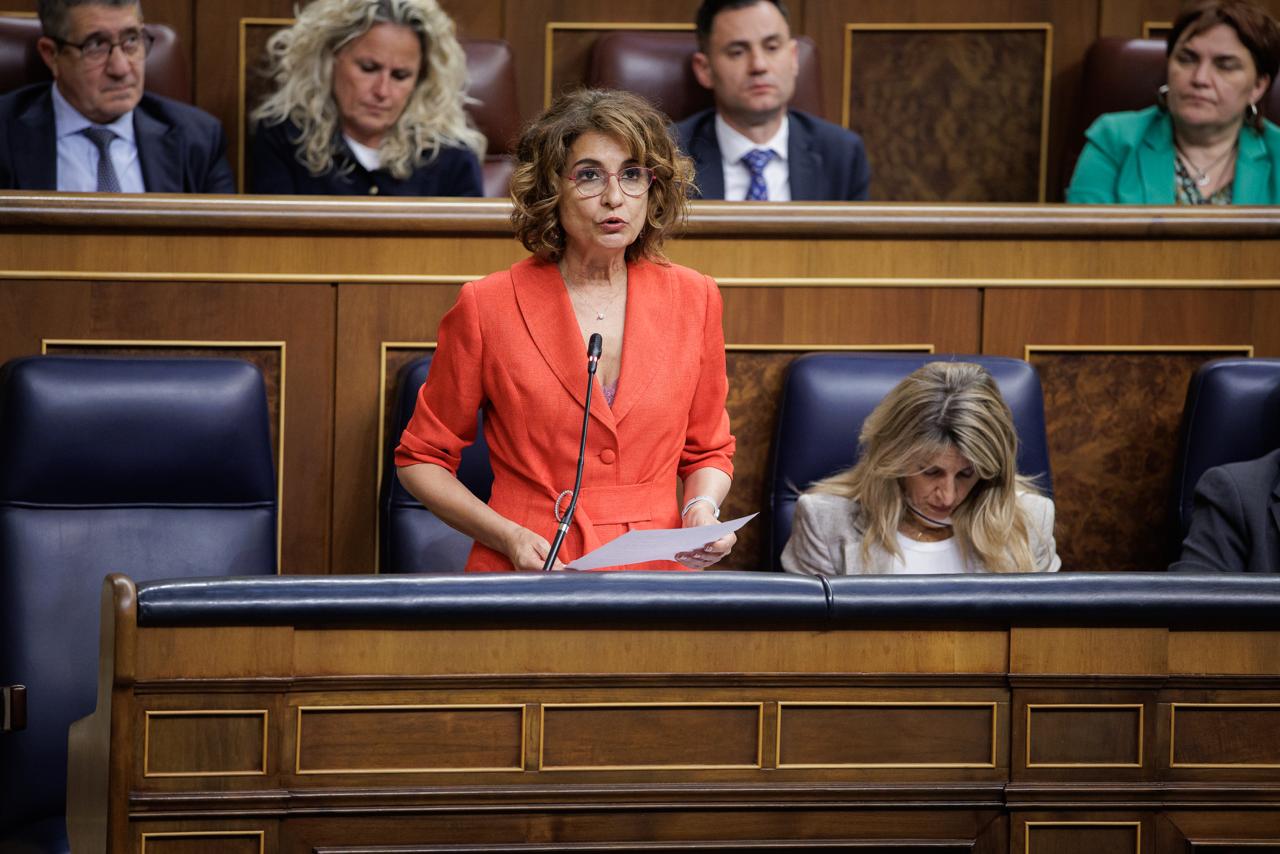 María Jesús Montero, el miércoles por la mañana en el Congreso. María Jesús Montero, el miércoles por la mañana en el Congreso.