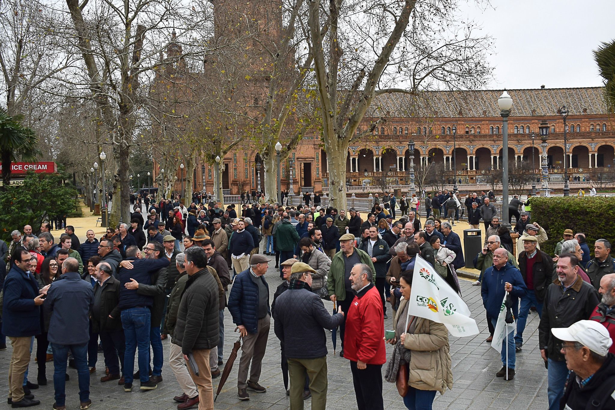 Gente del campo de toda la provincia en una manifestación reciente en la Plaza de España. 