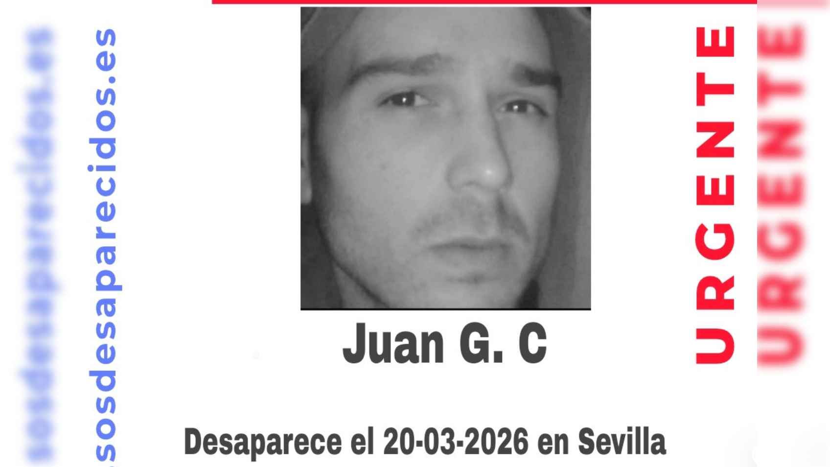 Cartel de búsqueda con la imagen de Juan. Cartel de búsqueda con la imagen de Juan.