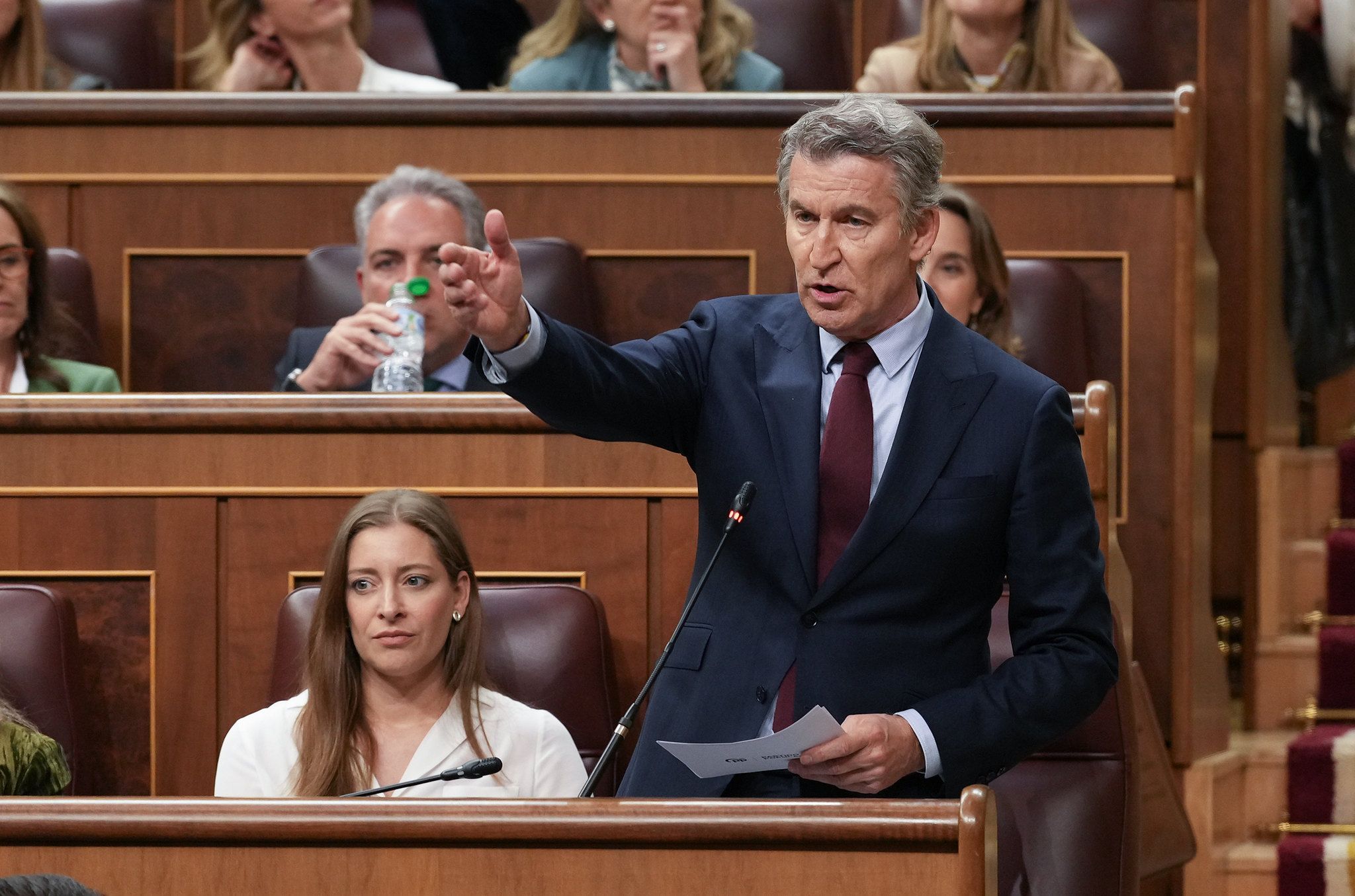 Feijóo, este miércoles en el Congreso.