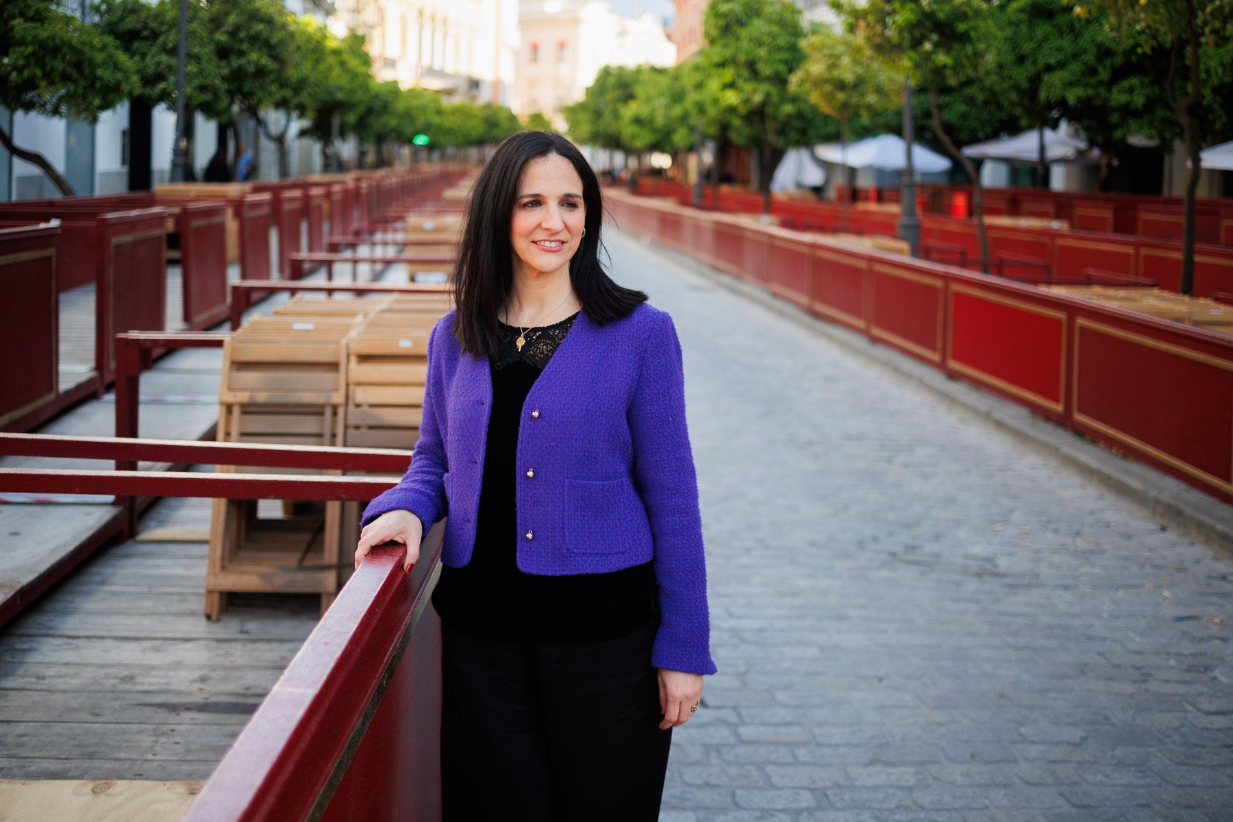Cristina Ramírez, tesorera de la hermandad de La Borriquita de Jerez.