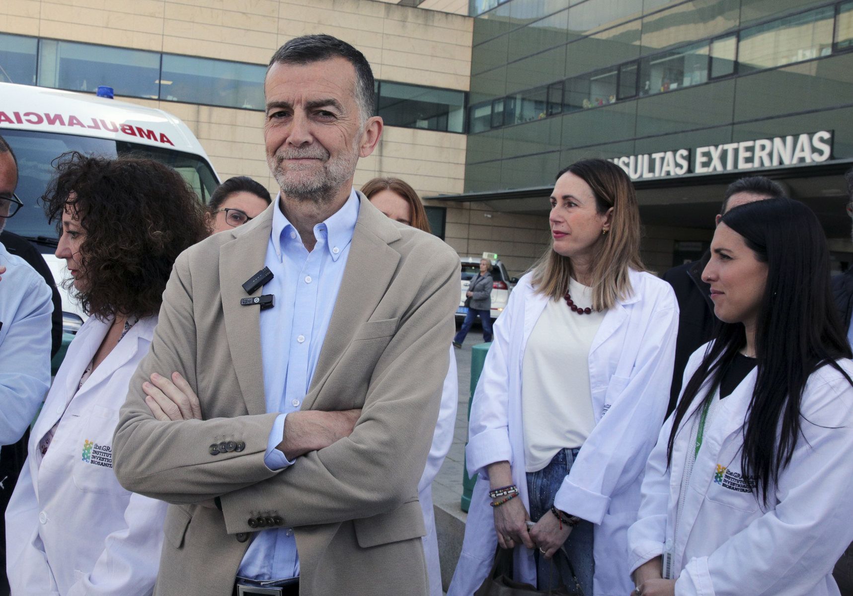 Antonio Maíllo, coordinador de IU, en Granada, este viernes.