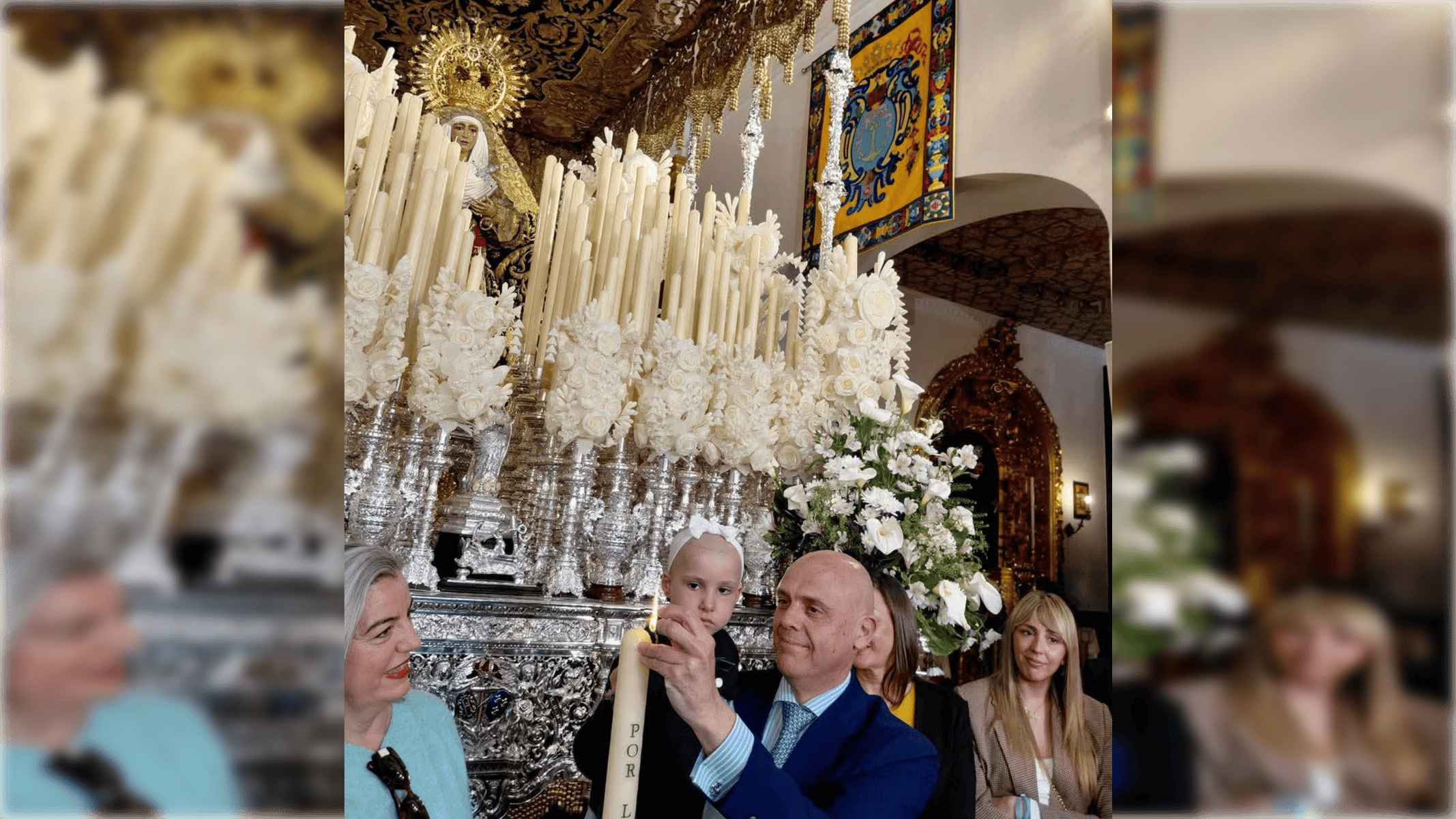 Victoria Esperanza, encendiendo el 'cirio de la Esperanza'. Victoria Esperanza, encendiendo el 'cirio de la Esperanza'.