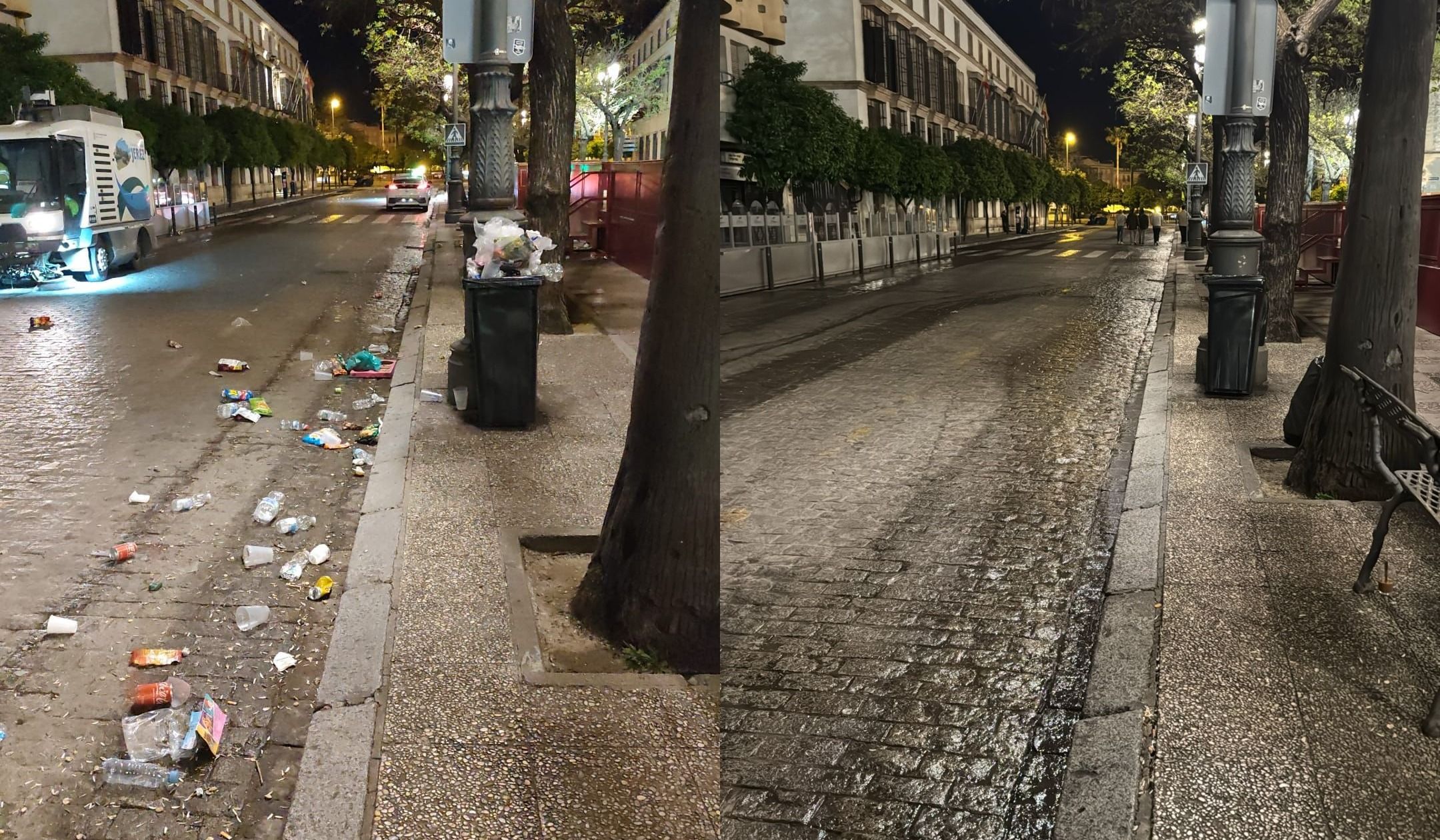 El antes y el después en la Alameda Cristina. El antes y el después en la Alameda Cristina.