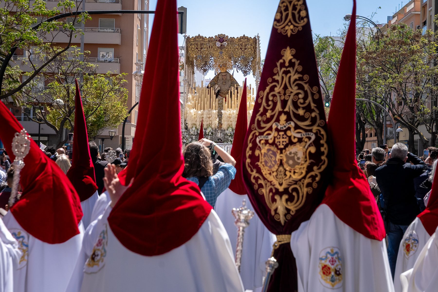 Domingo de Ramos de luz y viento: Cádiz estrena el palio de la Reina de Todos los Santos