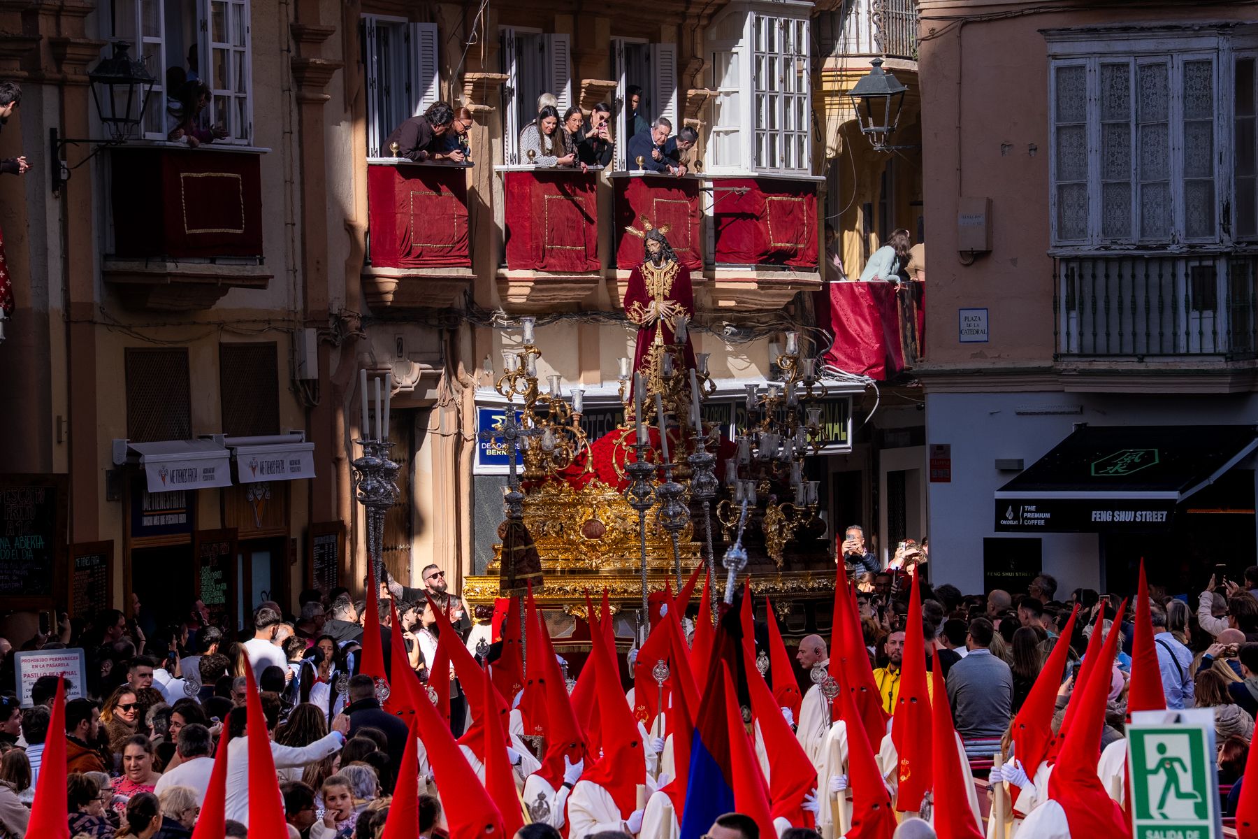 Domingo de Ramos de luz y viento: Cádiz estrena el palio de la Reina de Todos los Santos