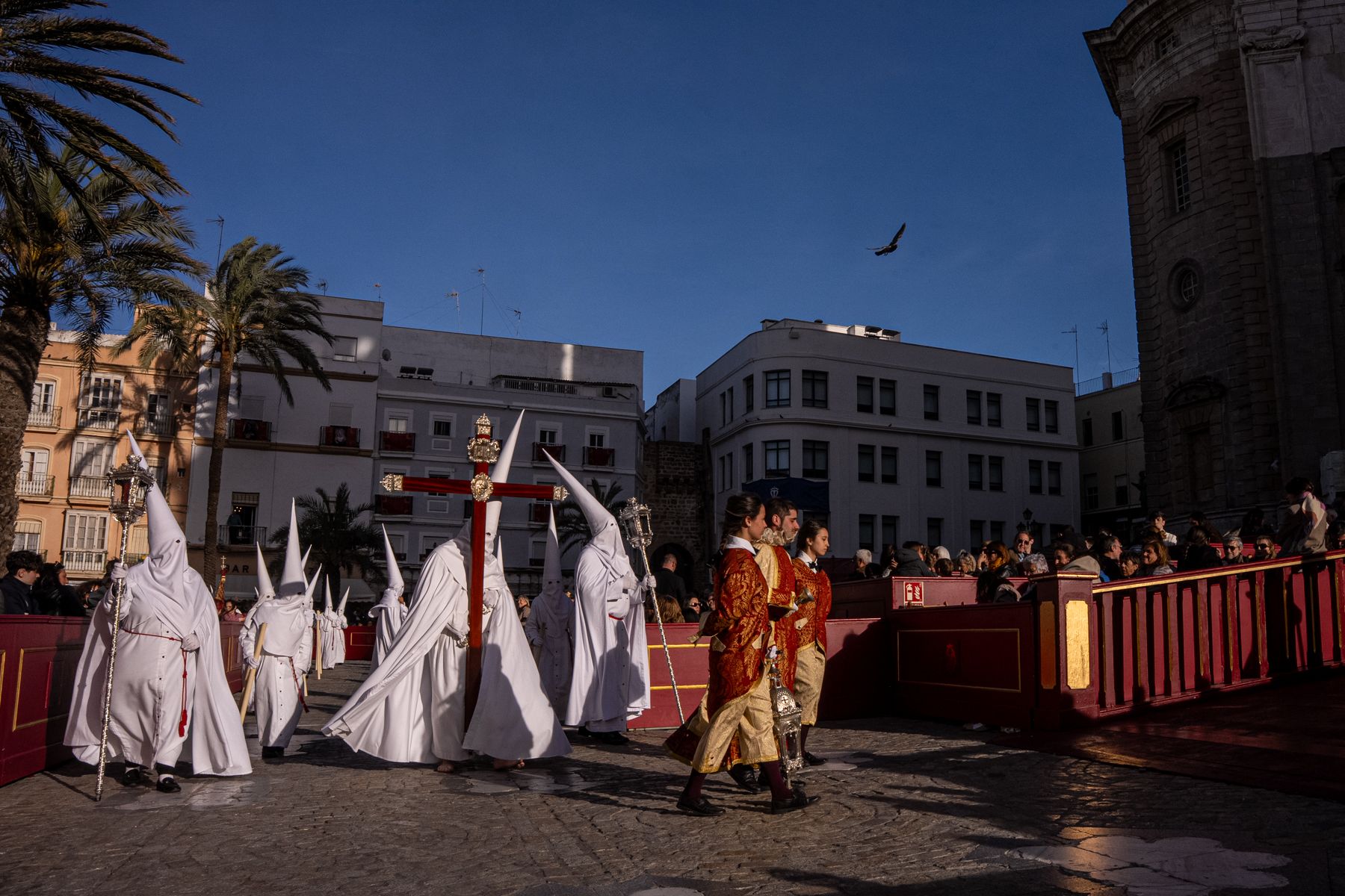 Domingo de Ramos de luz y viento: Cádiz estrena el palio de la Reina de Todos los Santos