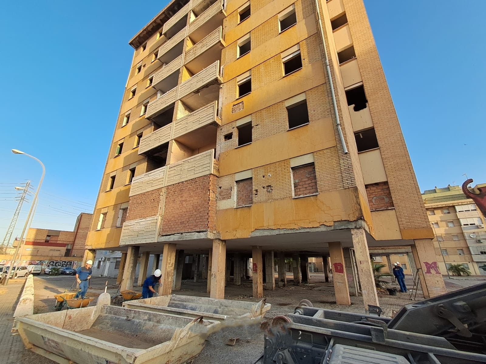Edificio abandonado que será rehabilitado.