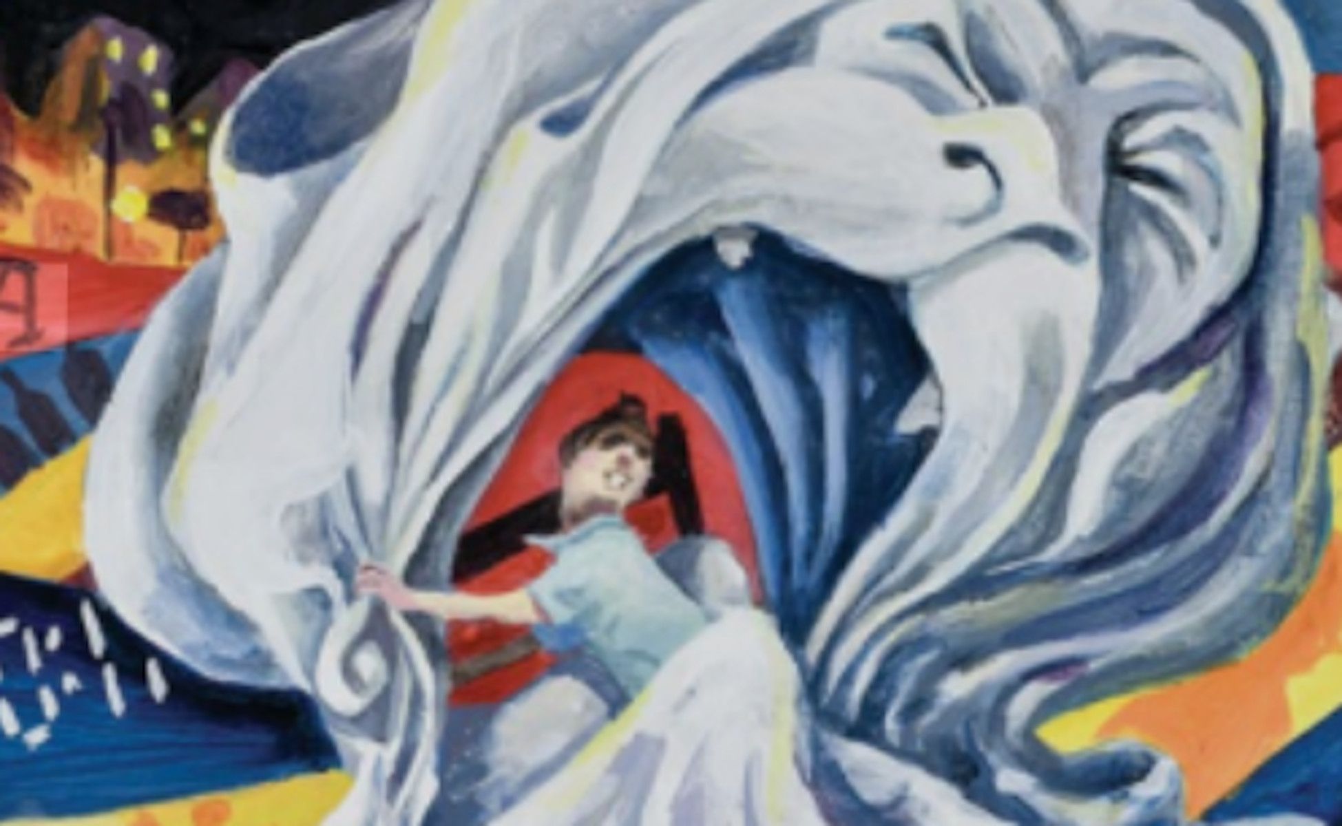 Portada del libro 'El cine de las sábanas blancas y otros cuentos' de Javier Salvago y Daniel Rosell.