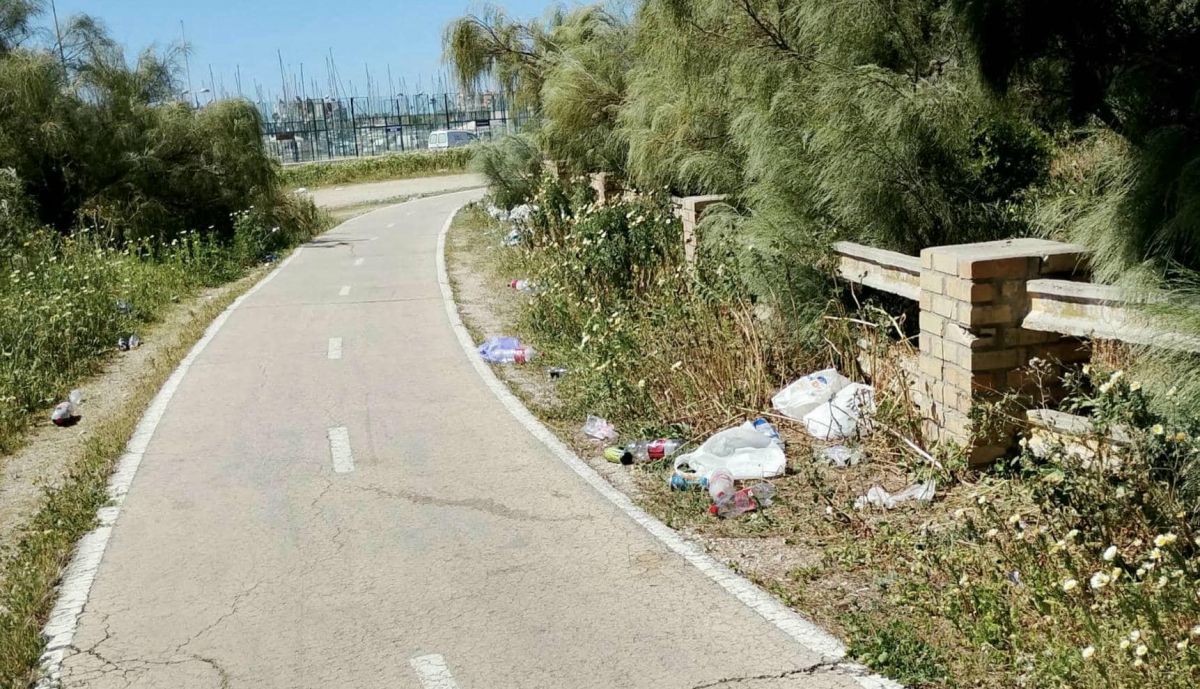 Estado del entorno del pinar de Puerto Sherry en El Puerto.