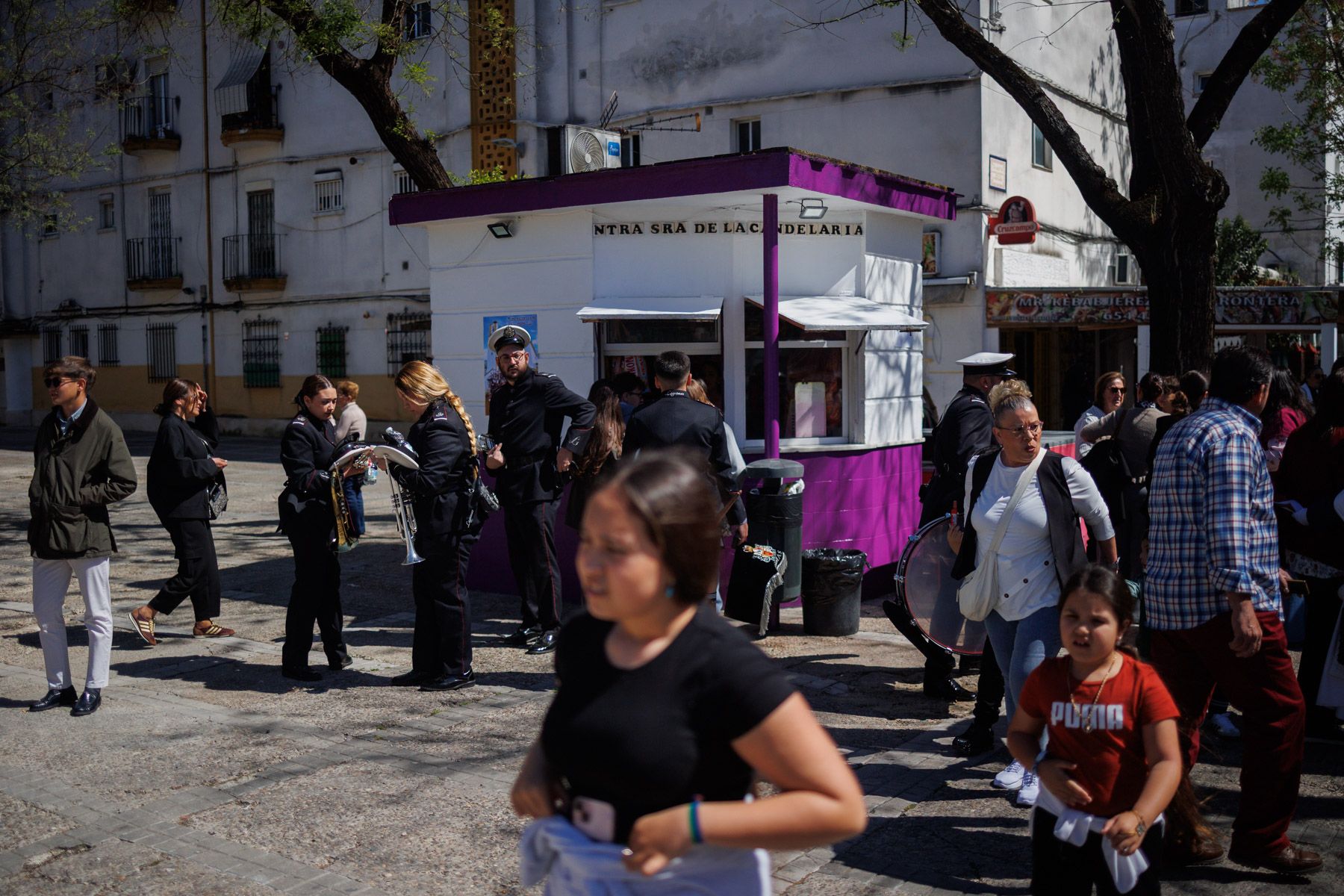 La hermandad de Candelaria, de La Plata, procesionando este Lunes Santo en Jerez