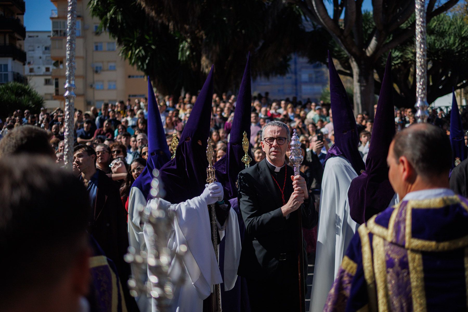La hermandad de Candelaria, de La Plata, procesionando este Lunes Santo en Jerez
