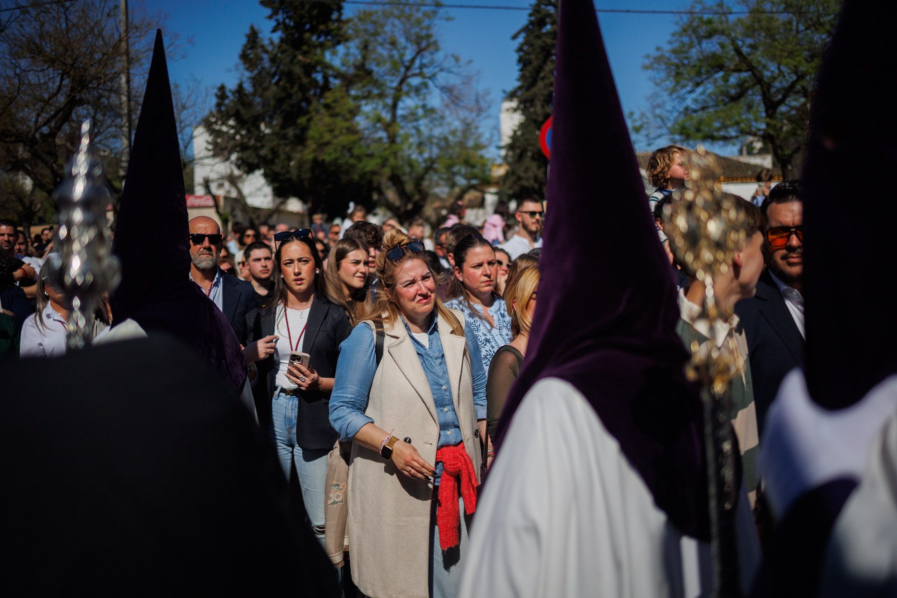 La hermandad de Candelaria, de La Plata, procesionando este Lunes Santo en Jerez