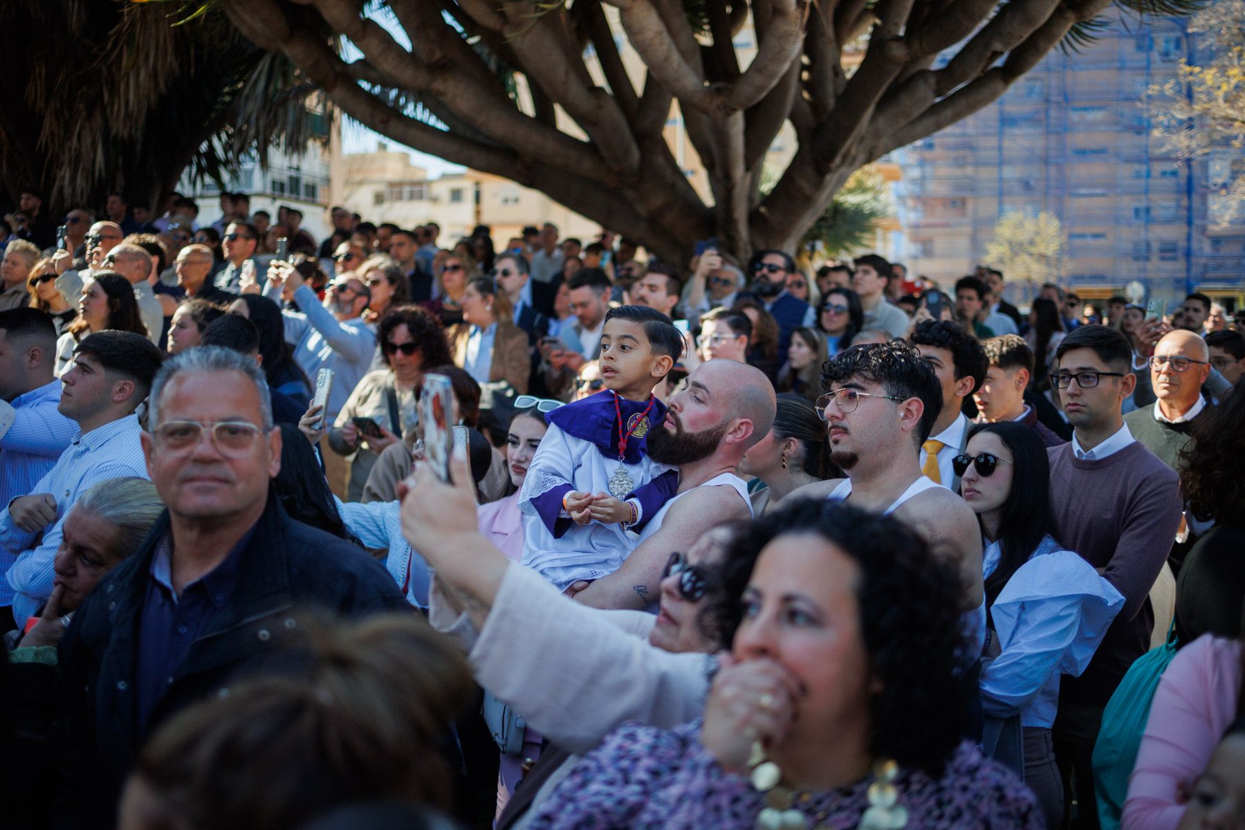 La hermandad de Candelaria, de La Plata, procesionando este Lunes Santo en Jerez