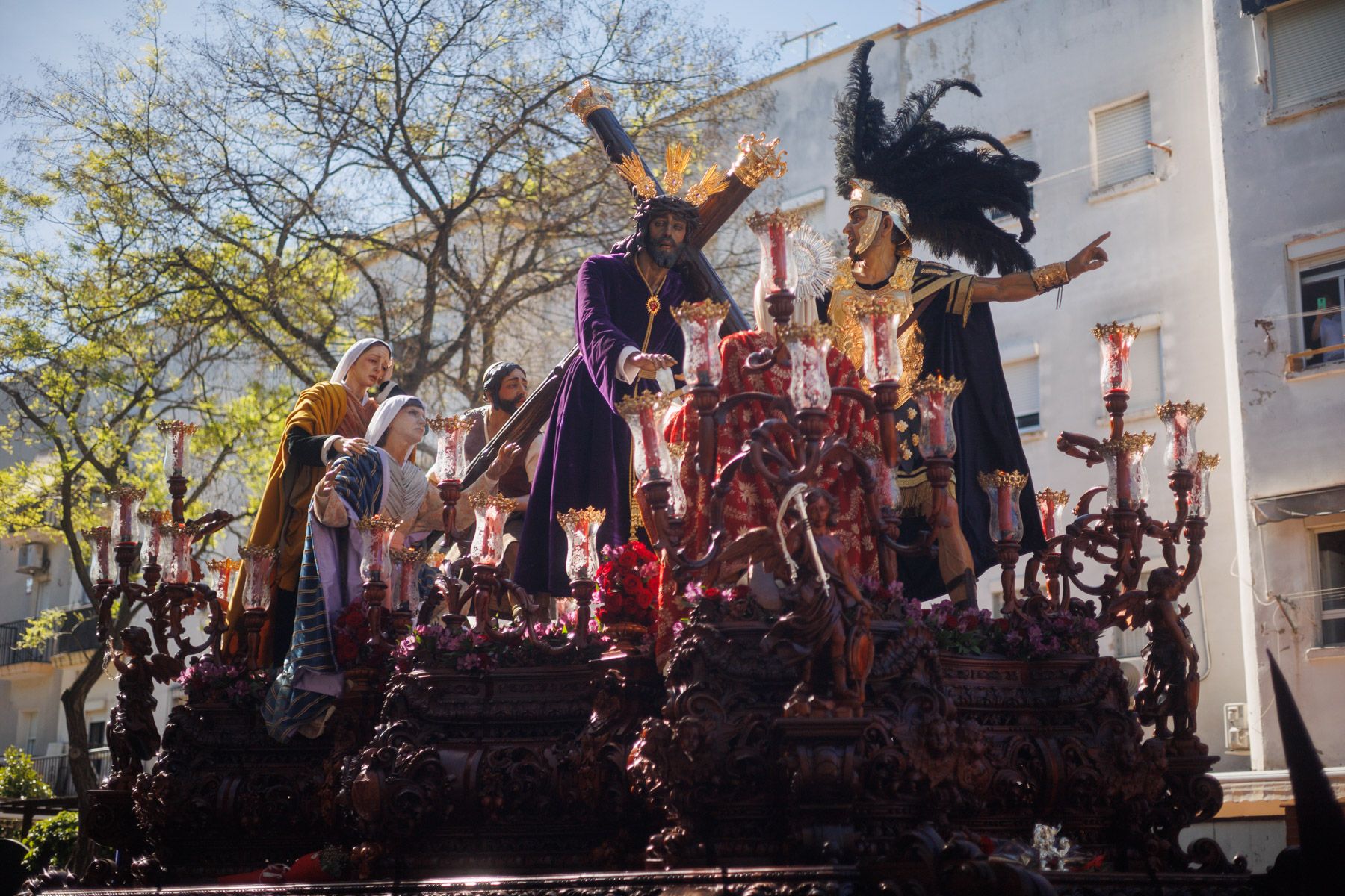 La hermandad de Candelaria, de La Plata, procesionando este Lunes Santo en Jerez