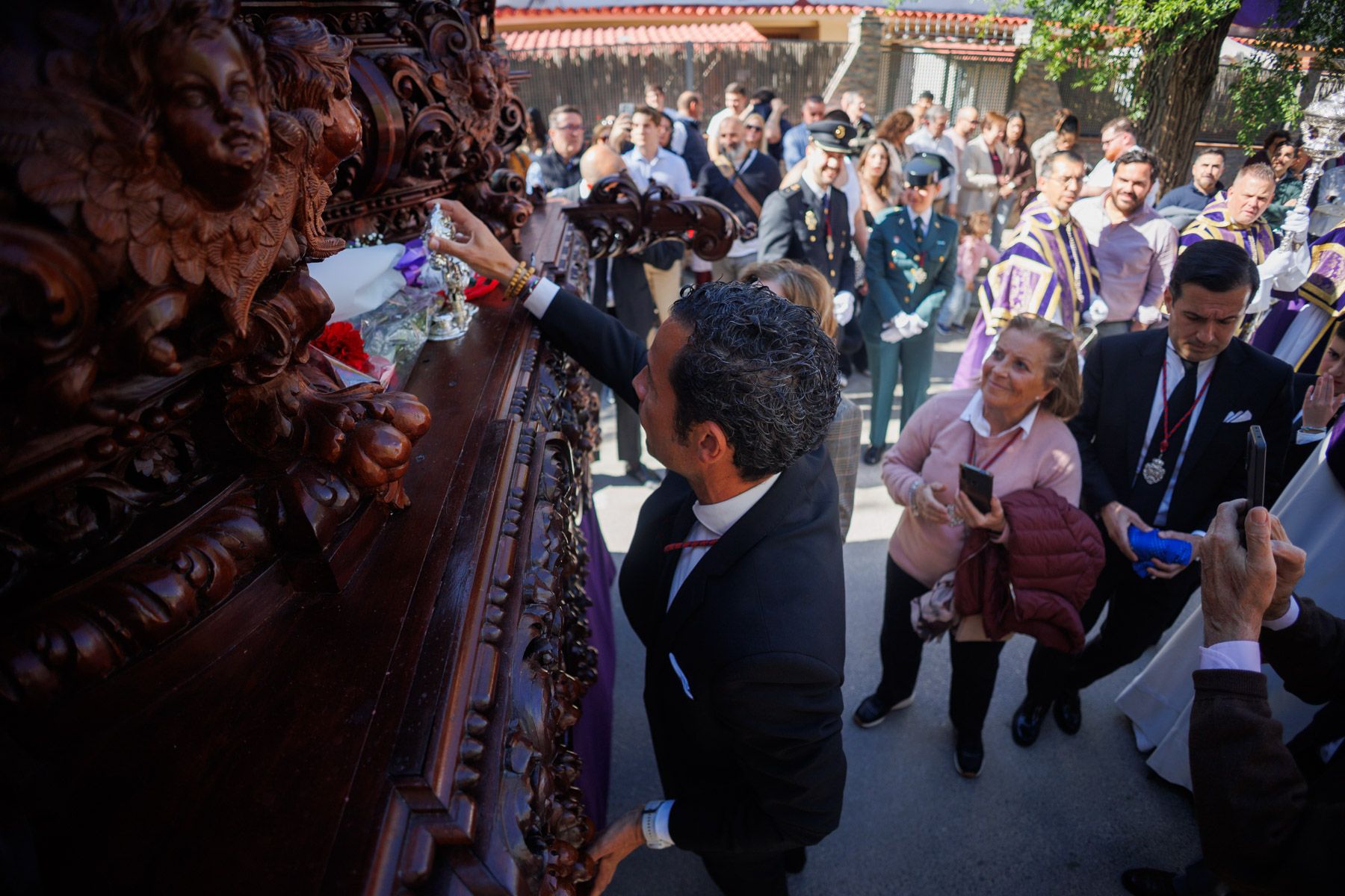 La hermandad de Candelaria, de La Plata, procesionando este Lunes Santo en Jerez