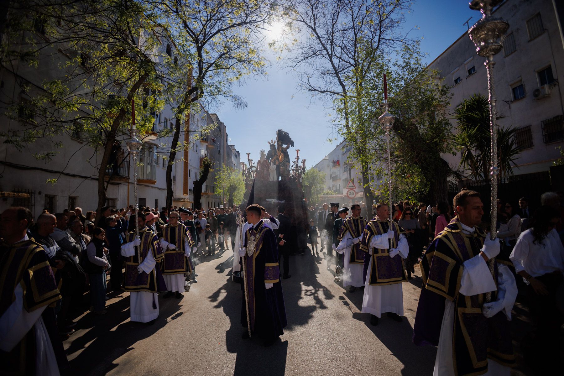 La hermandad de Candelaria, de La Plata, procesionando este Lunes Santo en Jerez