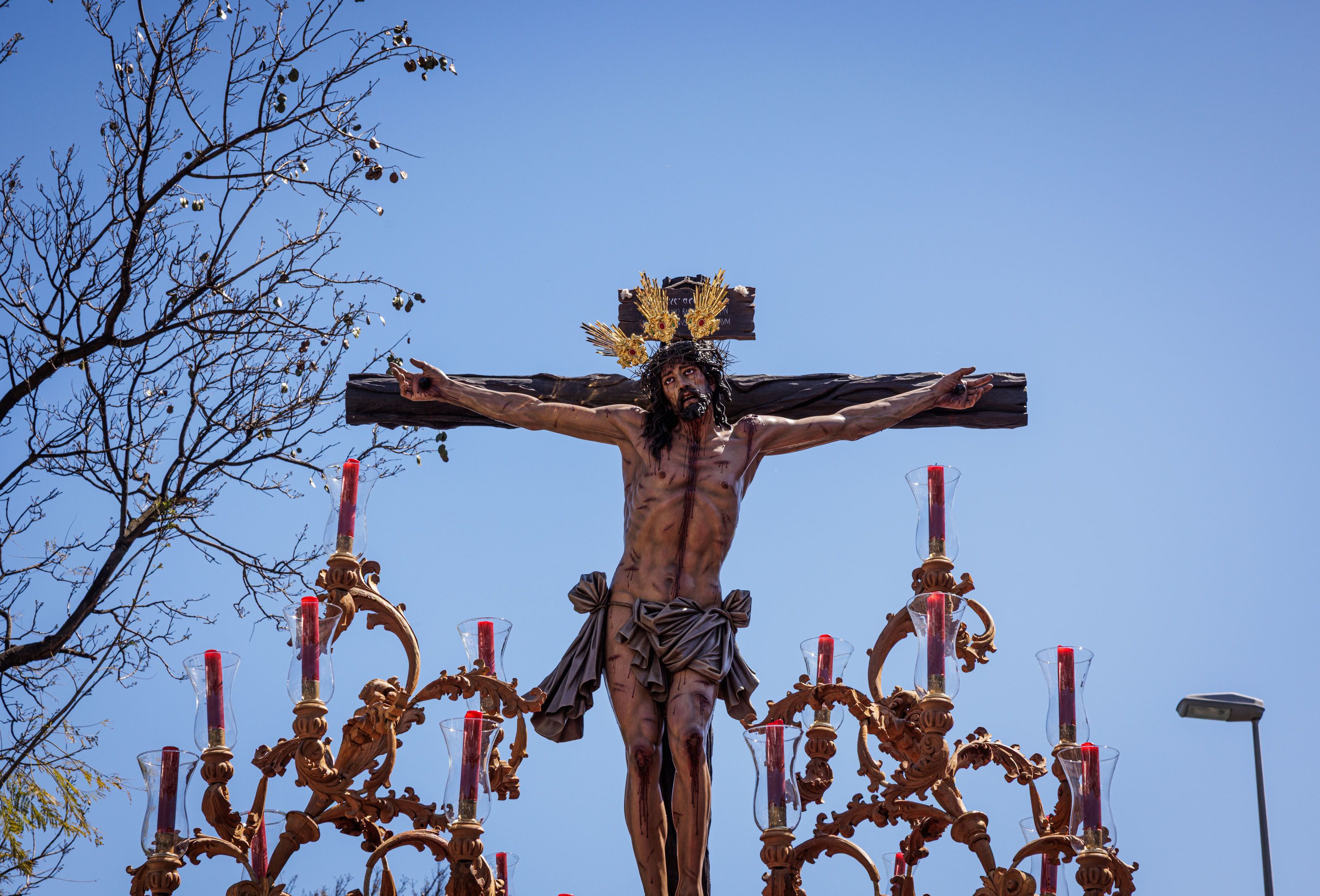 Imagen de la Hermandad de La Sed este Lunes Santo.