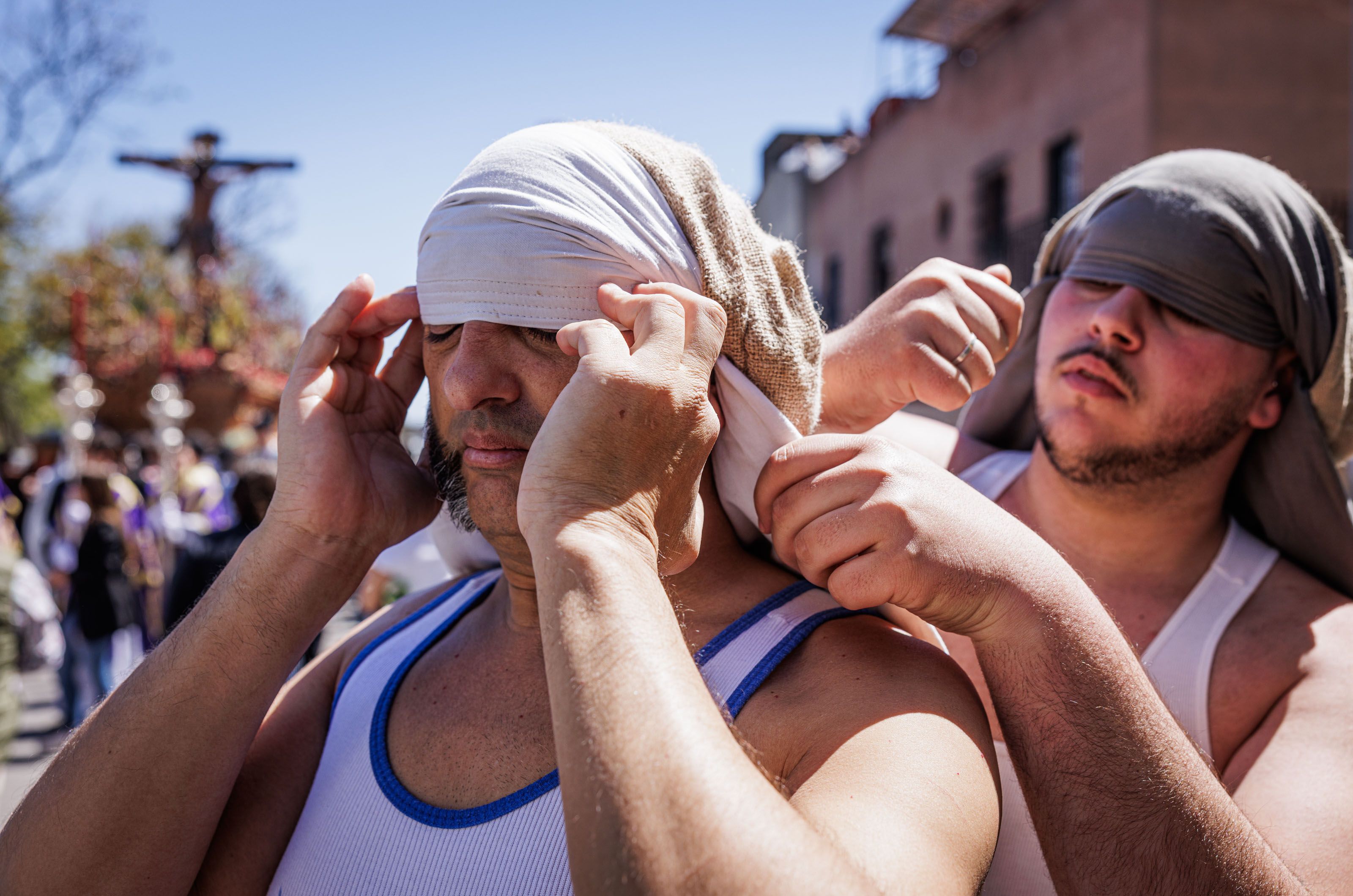 Imagen de la Hermandad de La Sed este Lunes Santo.
