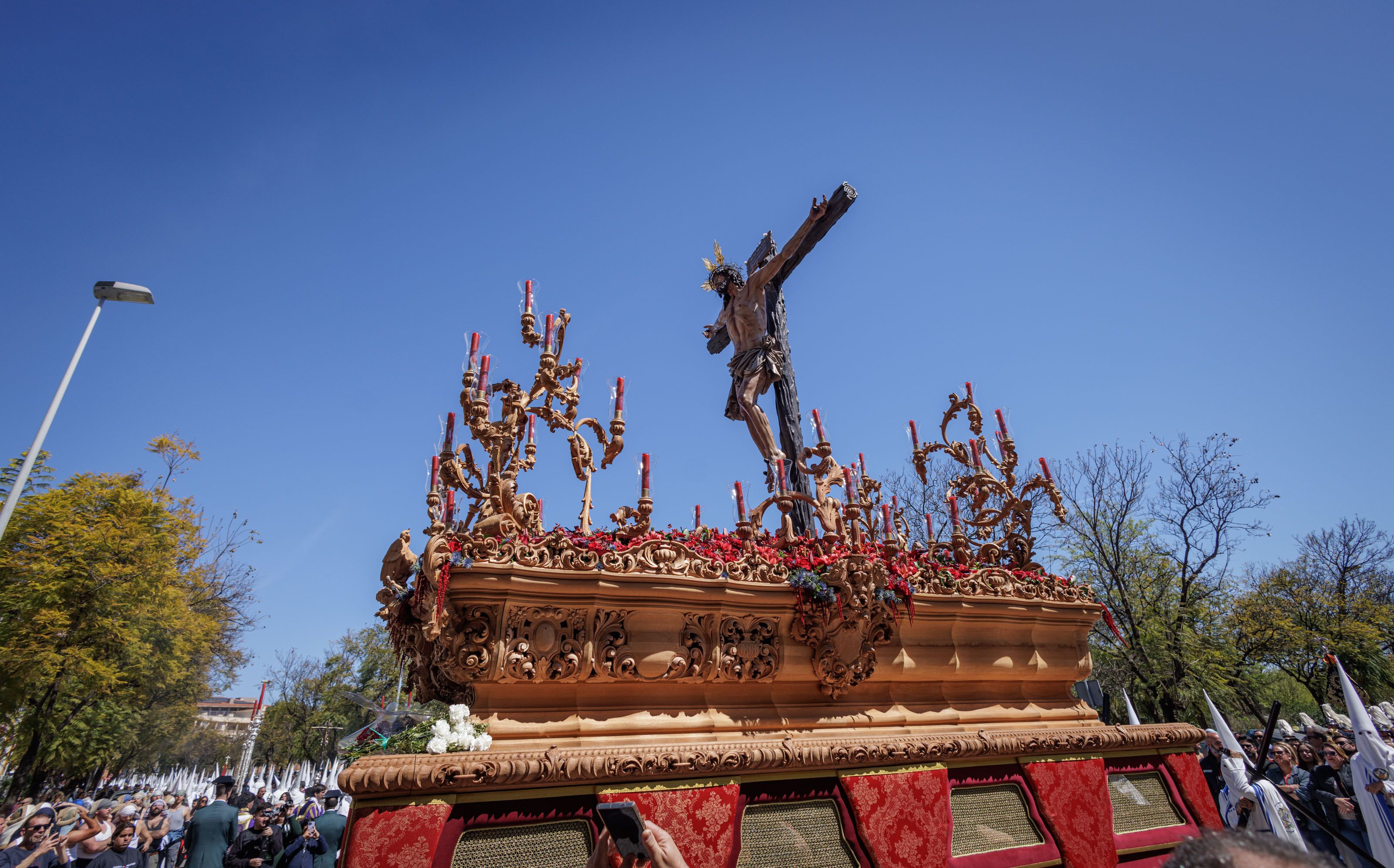 Imagen de la Hermandad de La Sed este Lunes Santo.